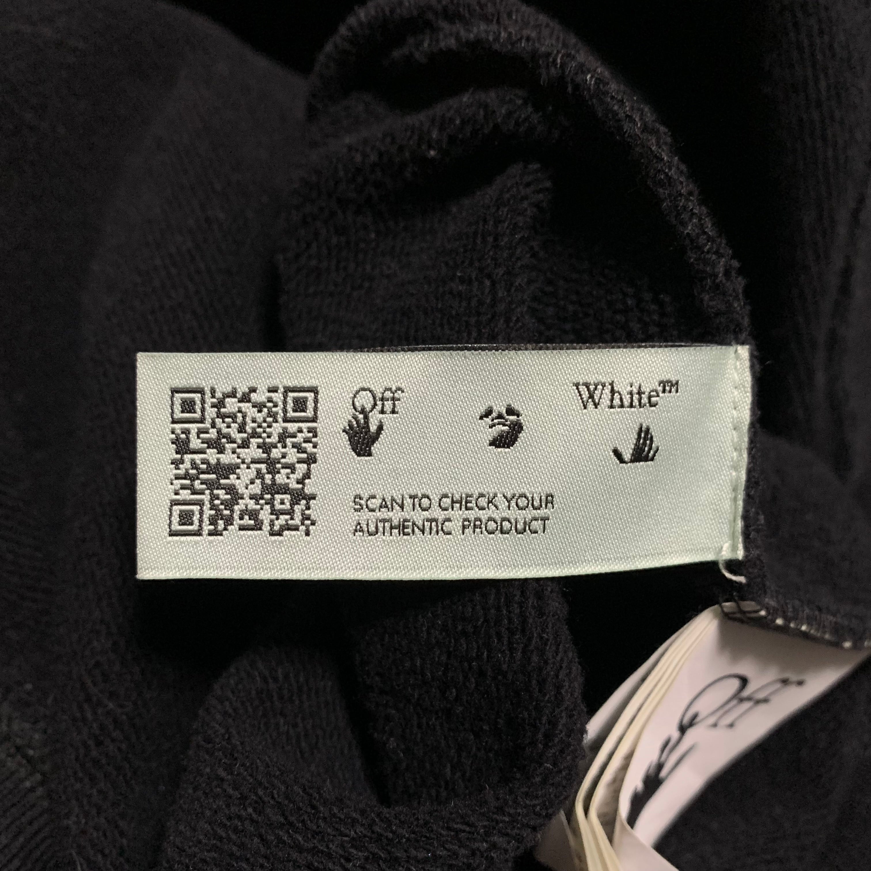 Off White Medium Pascal Arrows Black Sweatshirt Crewneck Skeleton Virgil Abloh