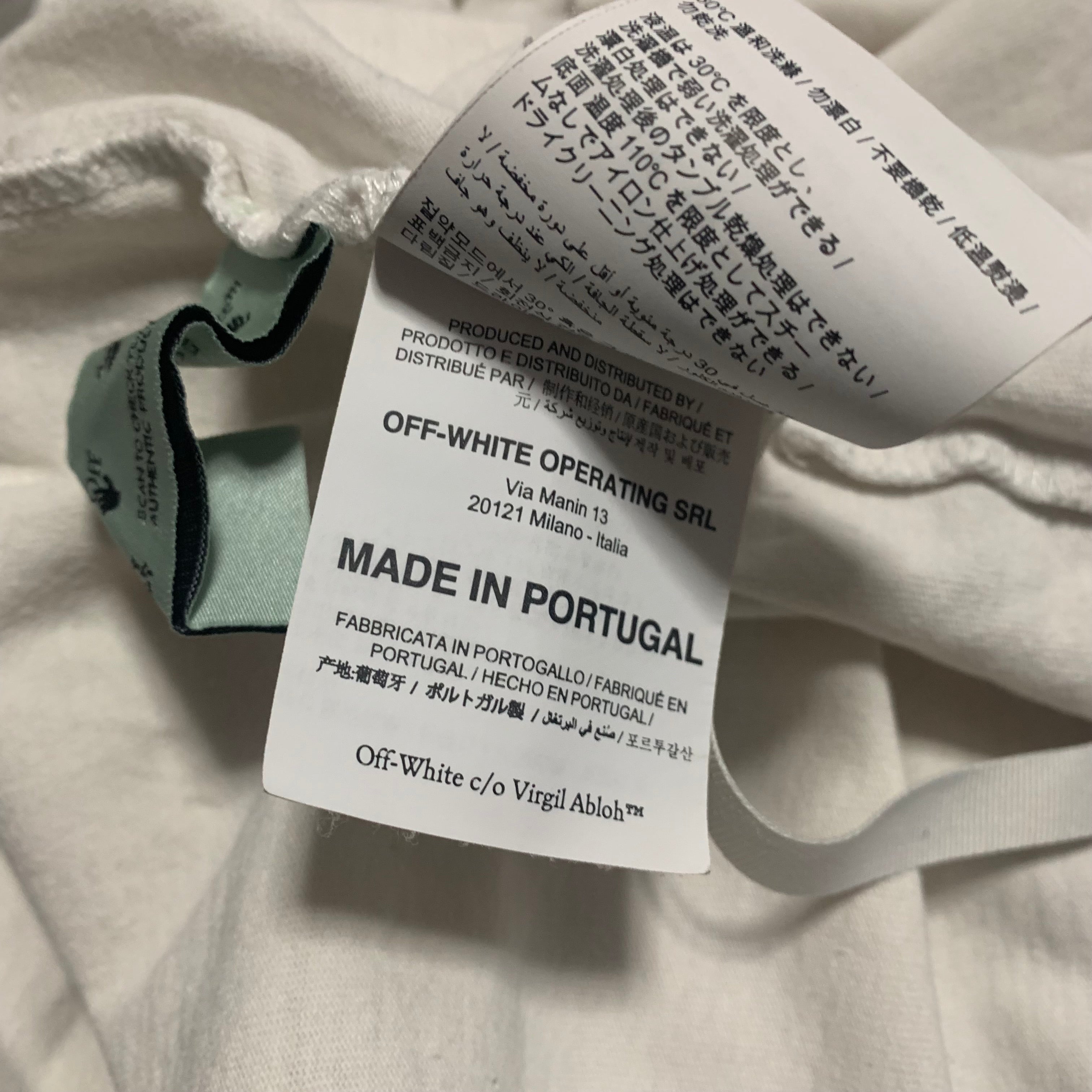 Off White Small Stencil Arrows White Tee Virgil Abloh