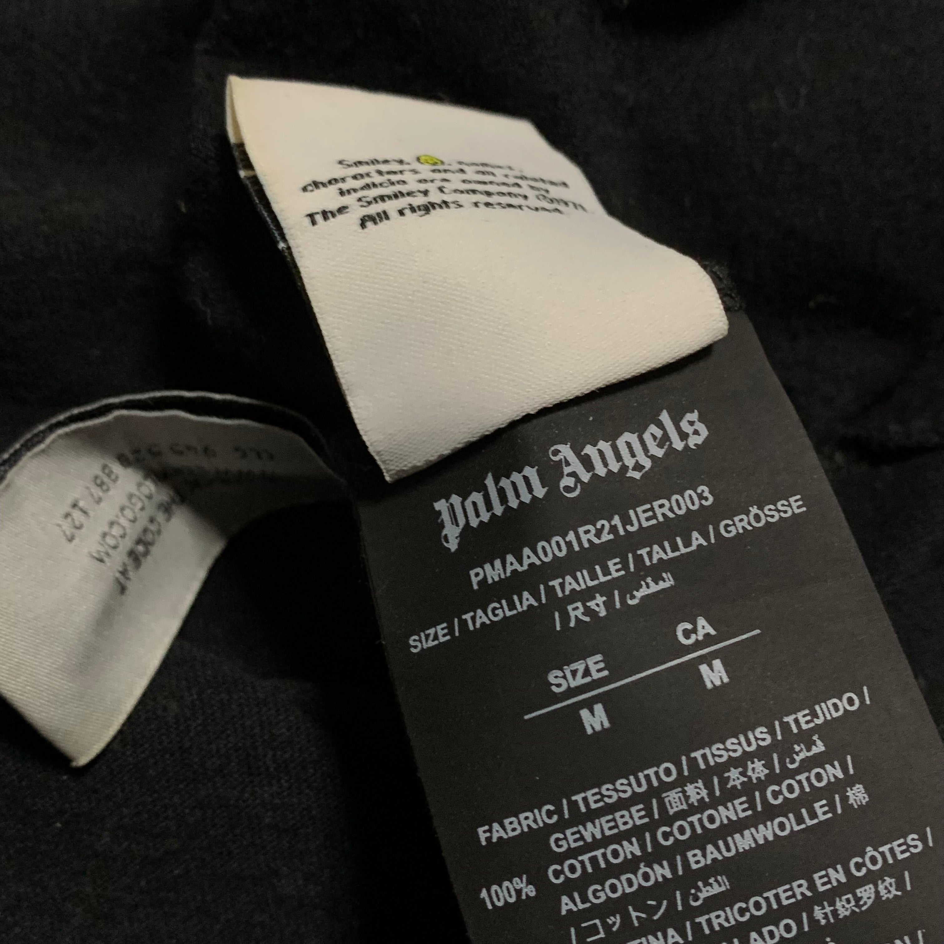 Palm Angels Medium Burning Head Black Tee