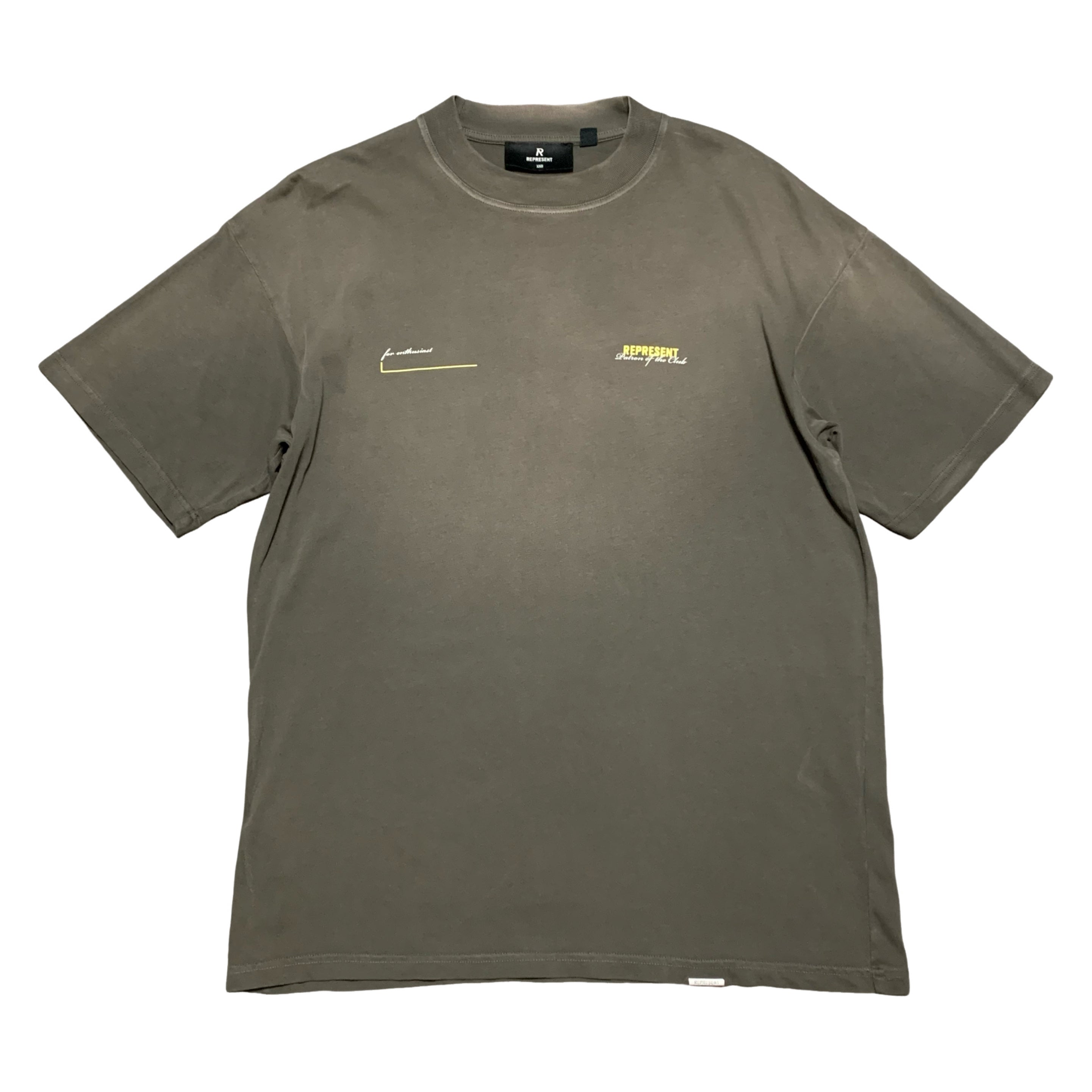 Represent XXS Patron Of The Club Washed Olive Tee