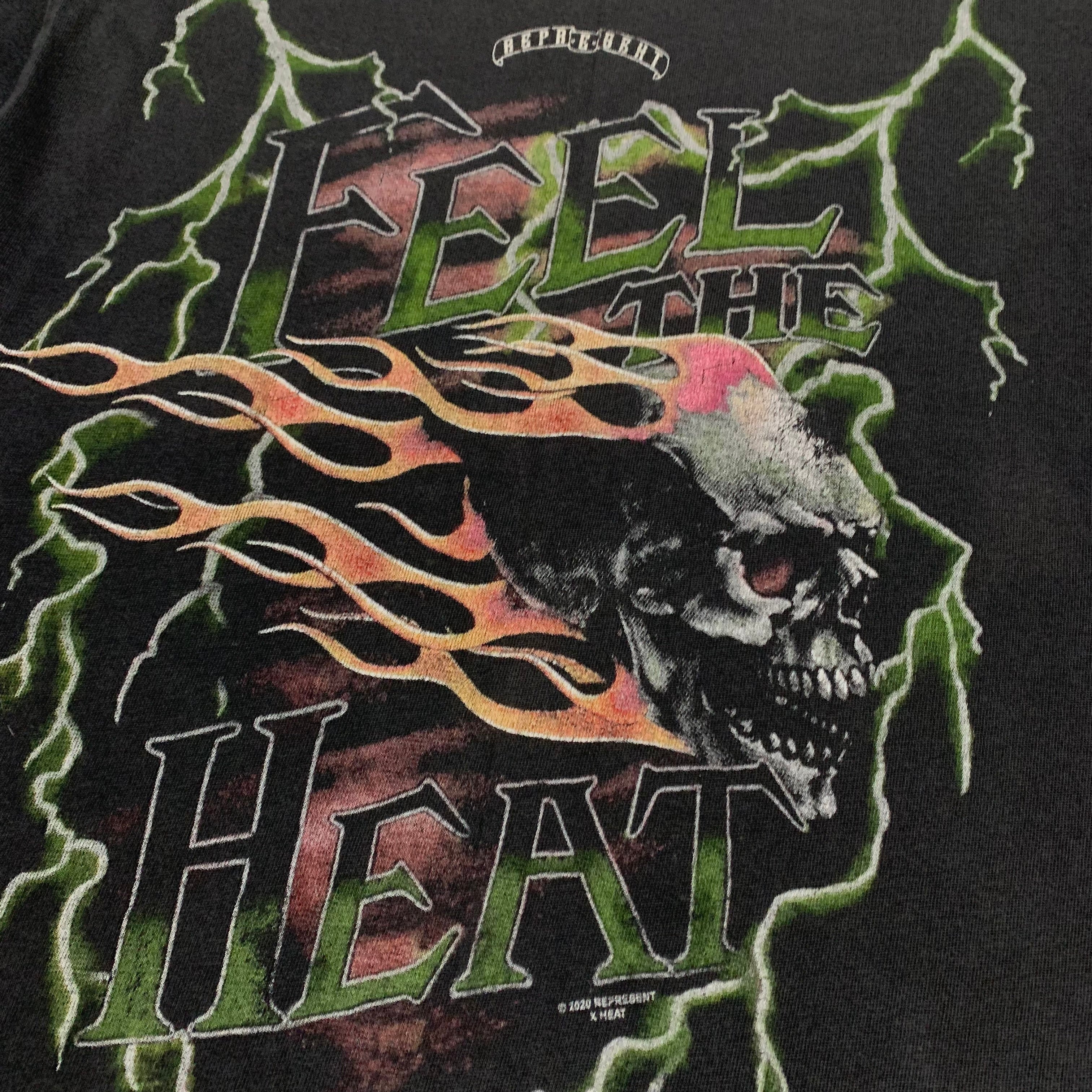 Represent XS Feel The Heat Vintage Black Tee Heat Tour Exclusive