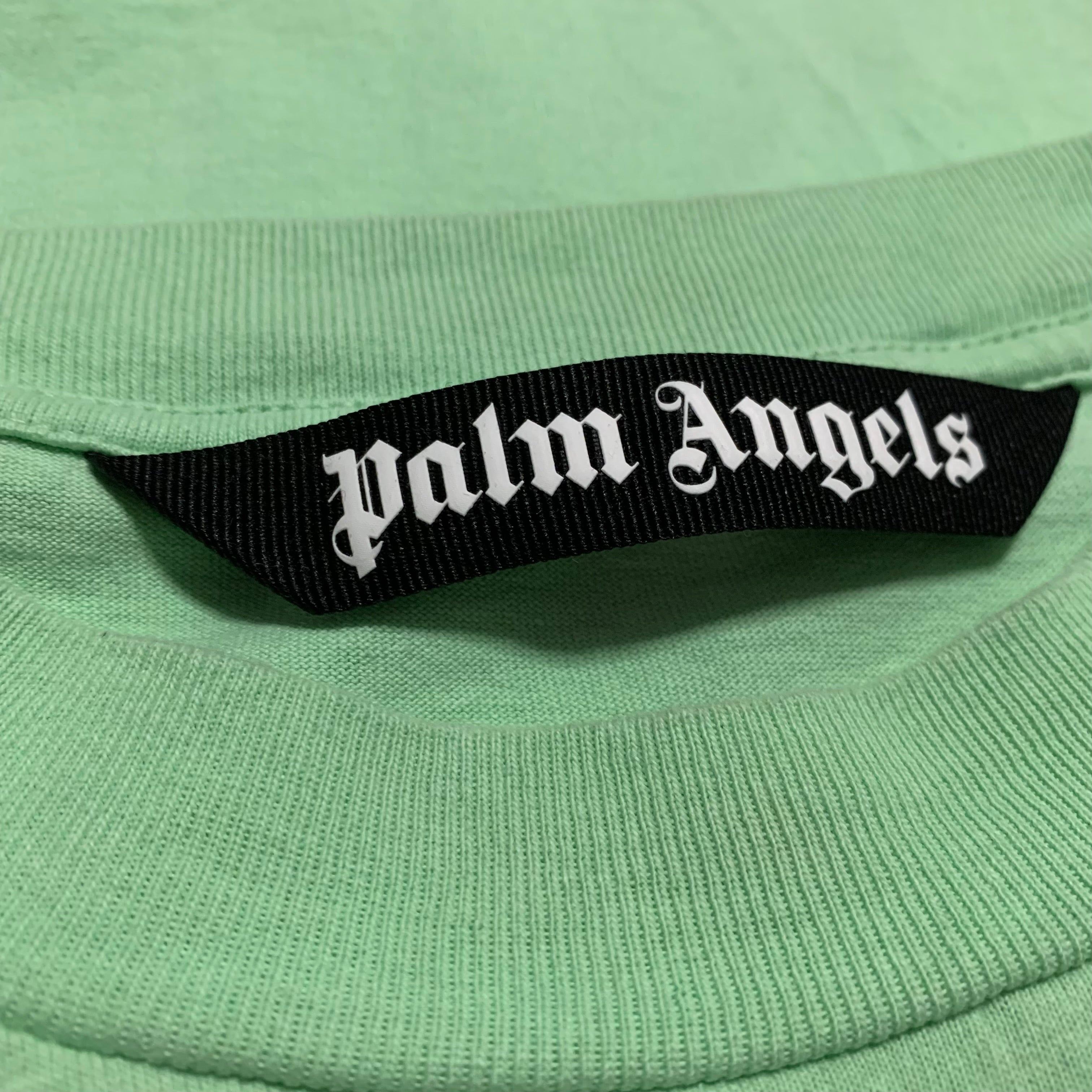 Palm Angels Large Tee Sketchy Douby Classic Mint Green T-Shirt