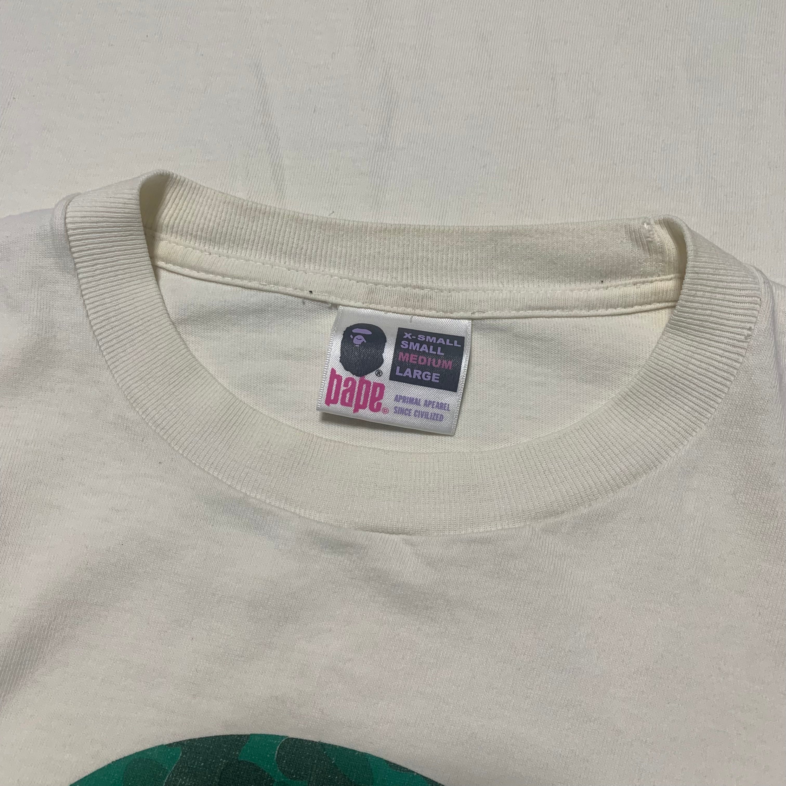 Bape Medium 0 Anniversary Shibuya Store Camo White Tee A Bathing Ape Rare