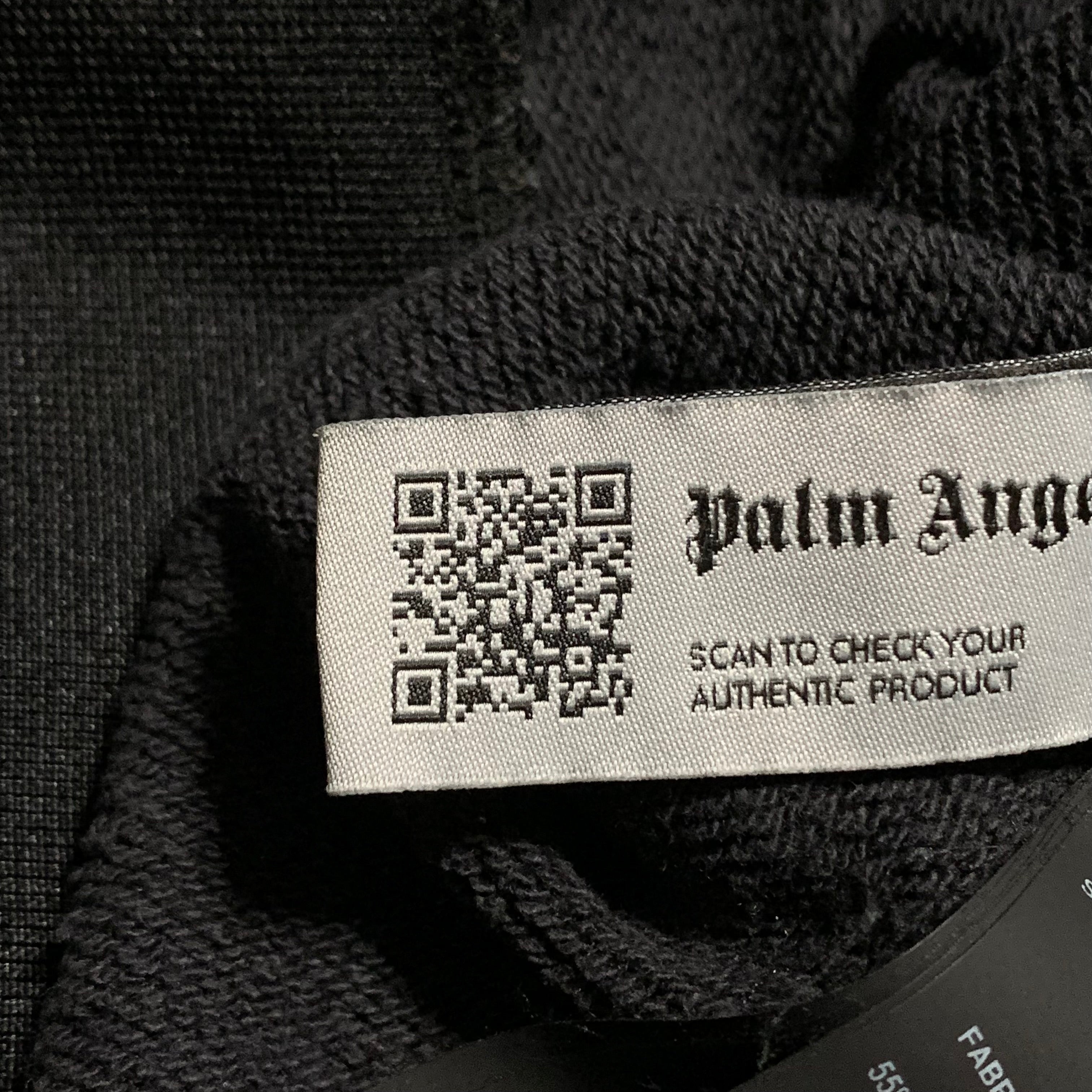 Palm Angels Large Broken Logo Black Sweatshirt Crewneck Virgil Abloh