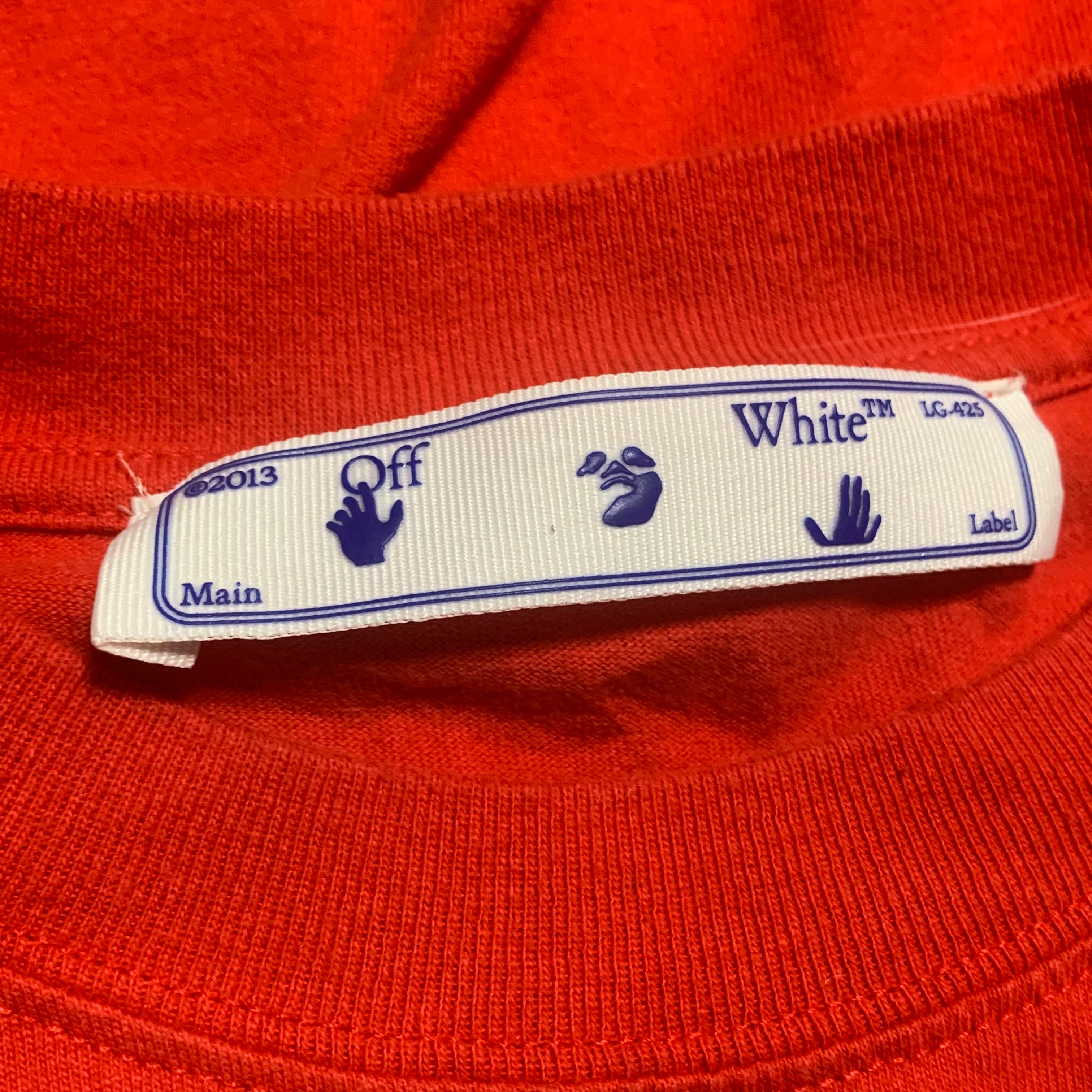 Off White Small Mona Lisa Arrows Red Tee Virgil Abloh