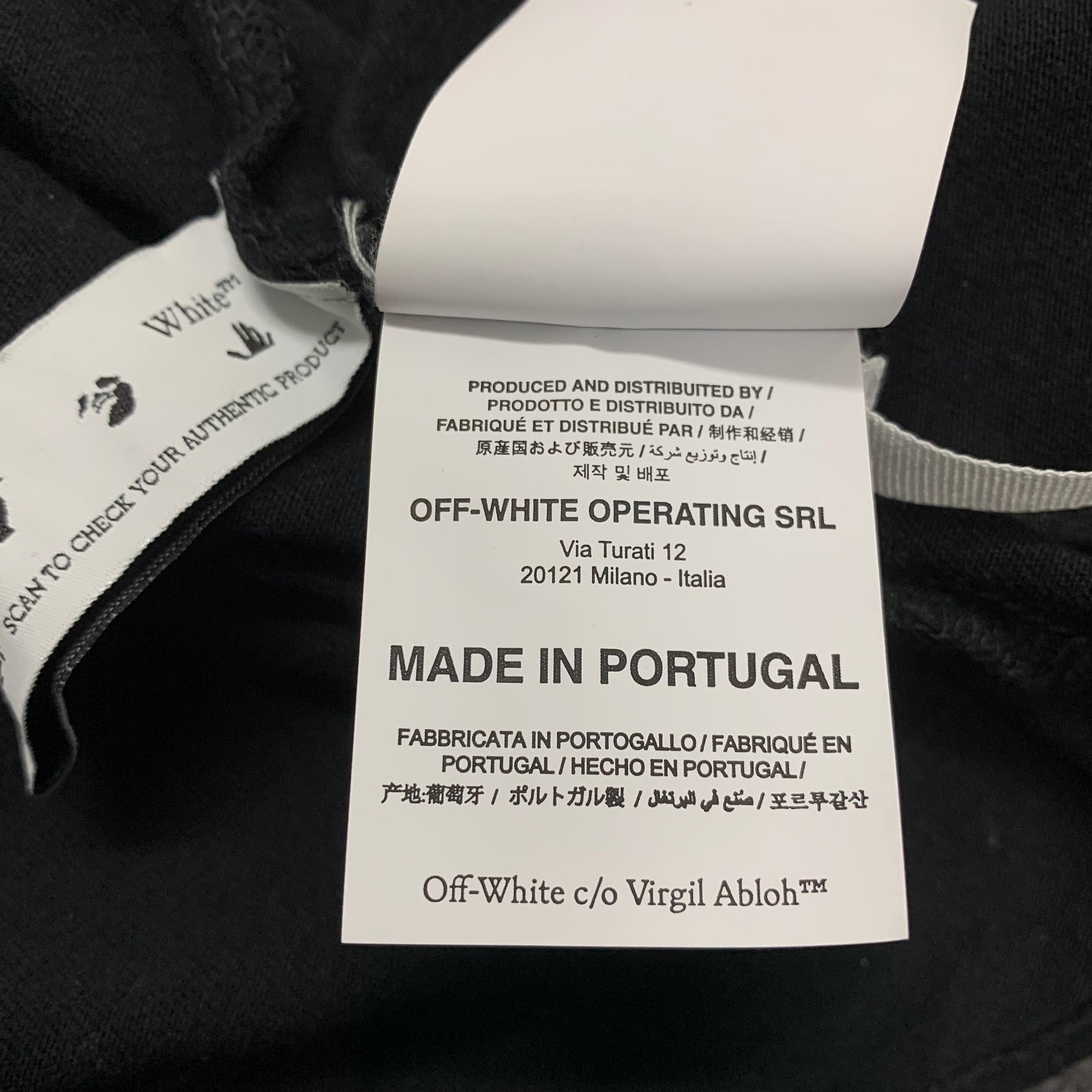 Off White Medium Tee Black Arrows Black T-Shirt Virgil Abloh