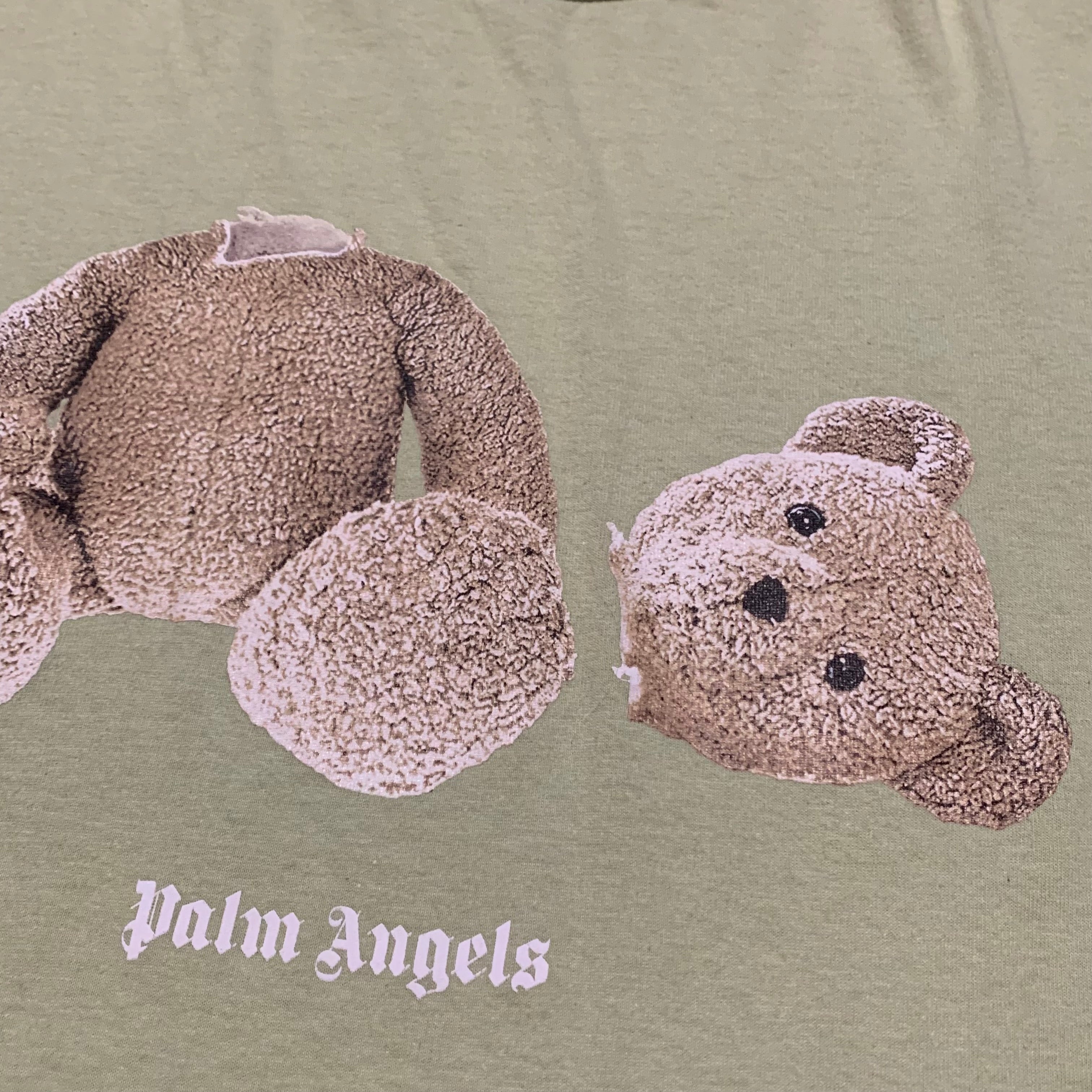 Palm Angels Large Classic Bear Mint Green Tee