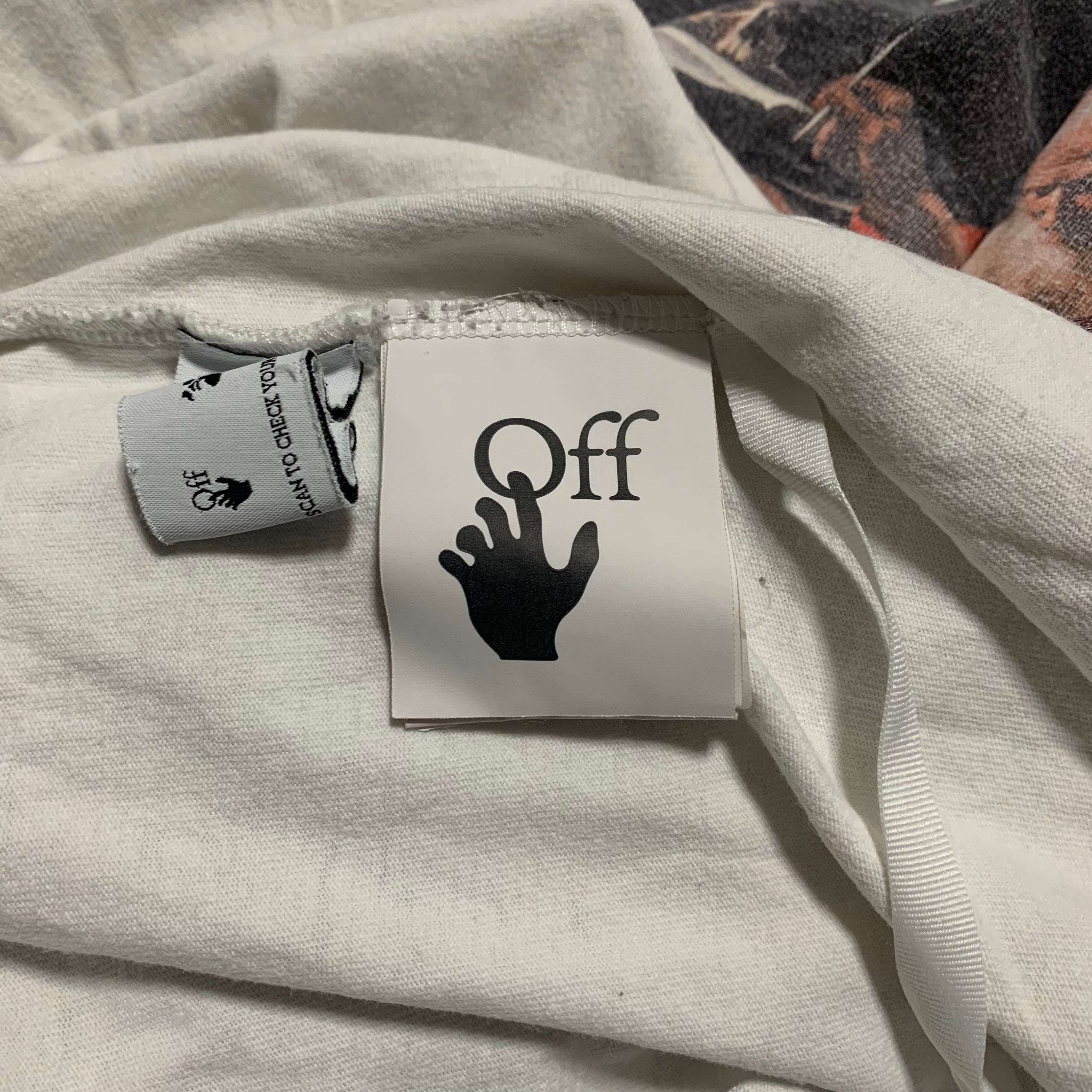 Off White XS Caravaggio Arrows White Tee Virgil Abloh