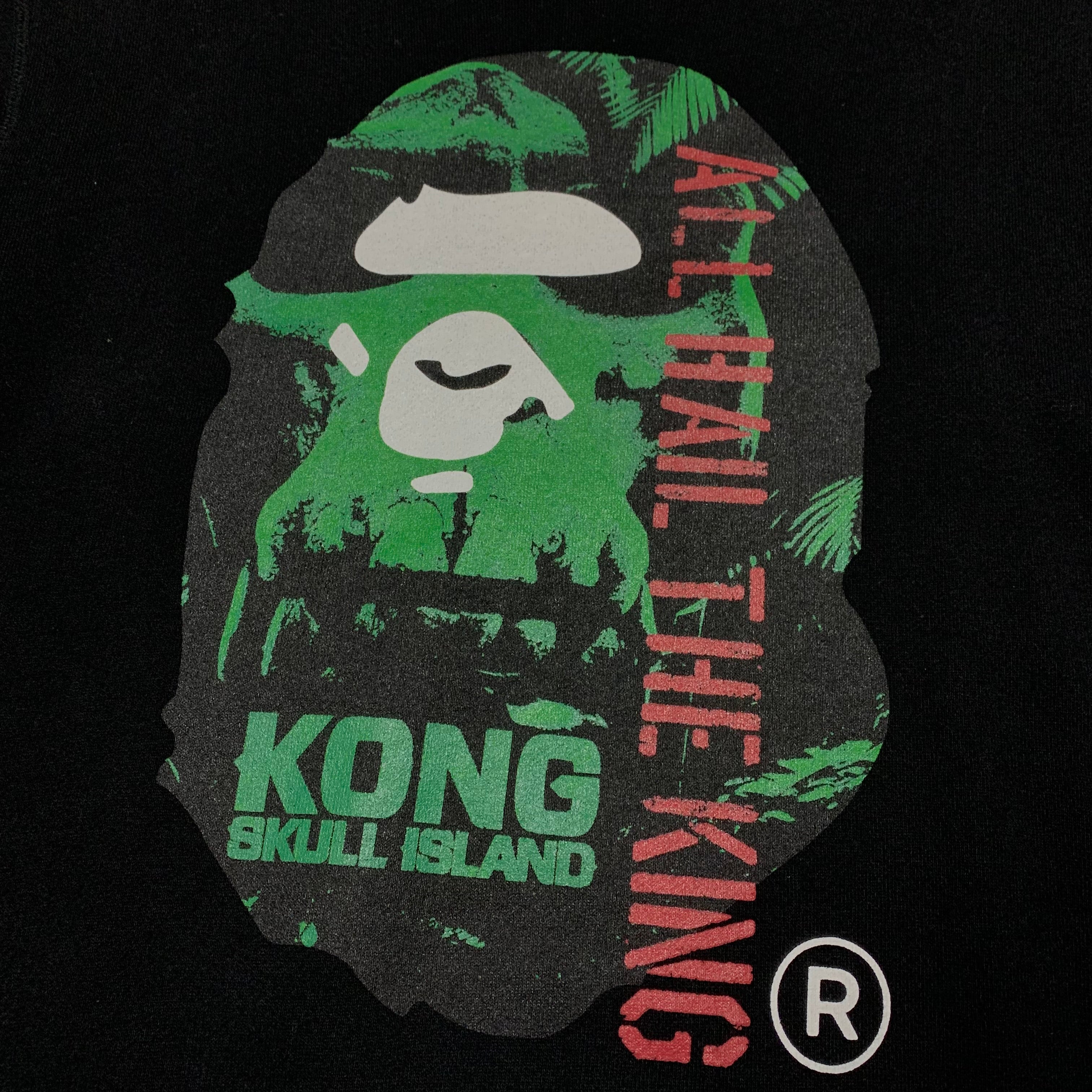 Bape Medium Kong Skull Island Black Sweatshirt Crewneck A Bathing Ape