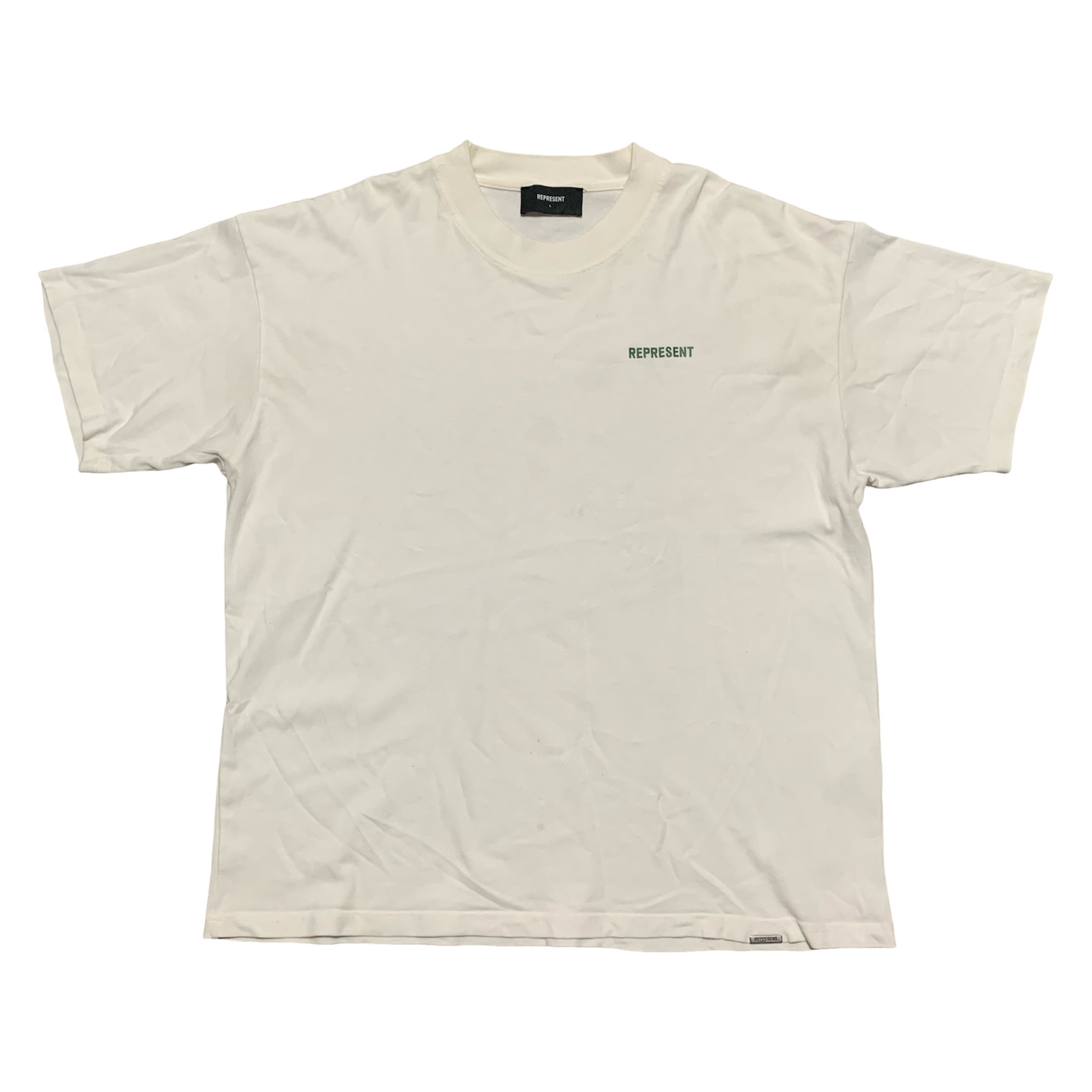 Represent Large StockX Bully Flat White Tee Limited Edition