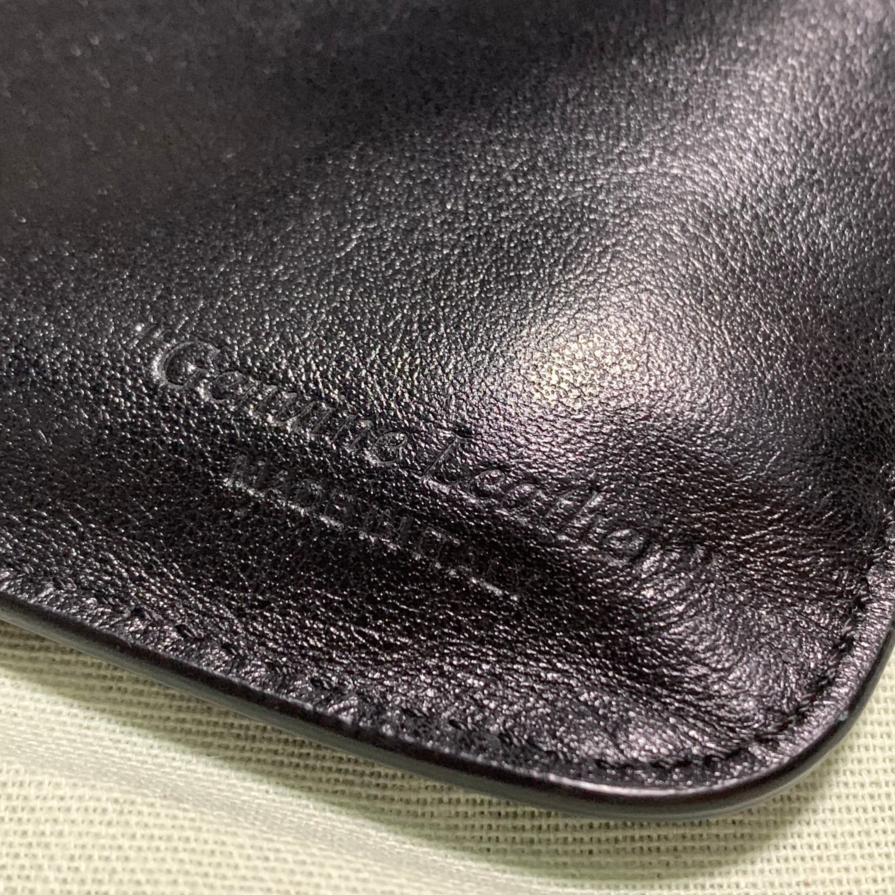 Off White Wallet Coin Pouch Quote Black Leather Virgil Abloh