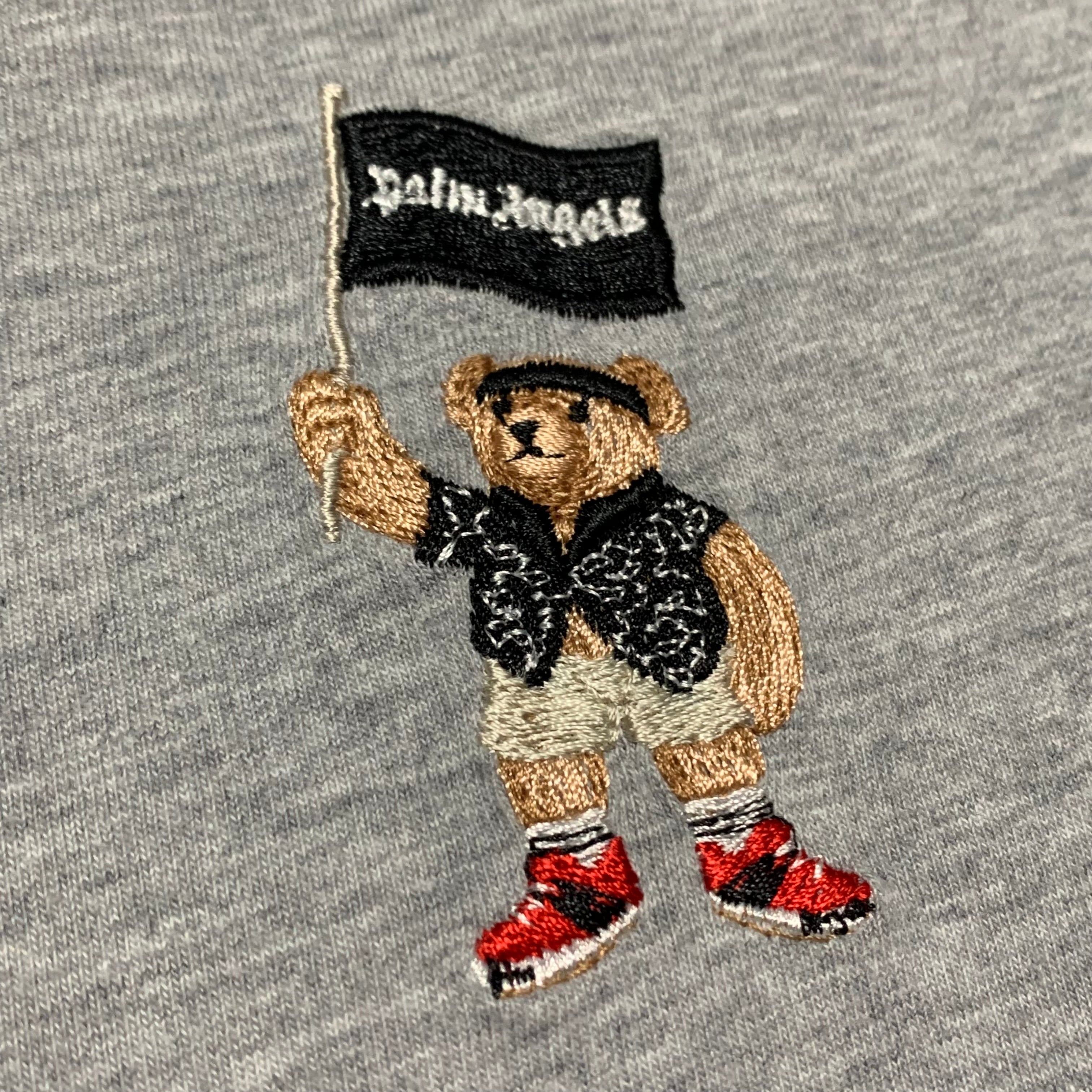 Palm Angels Medium Pirate Bear Grey Tee