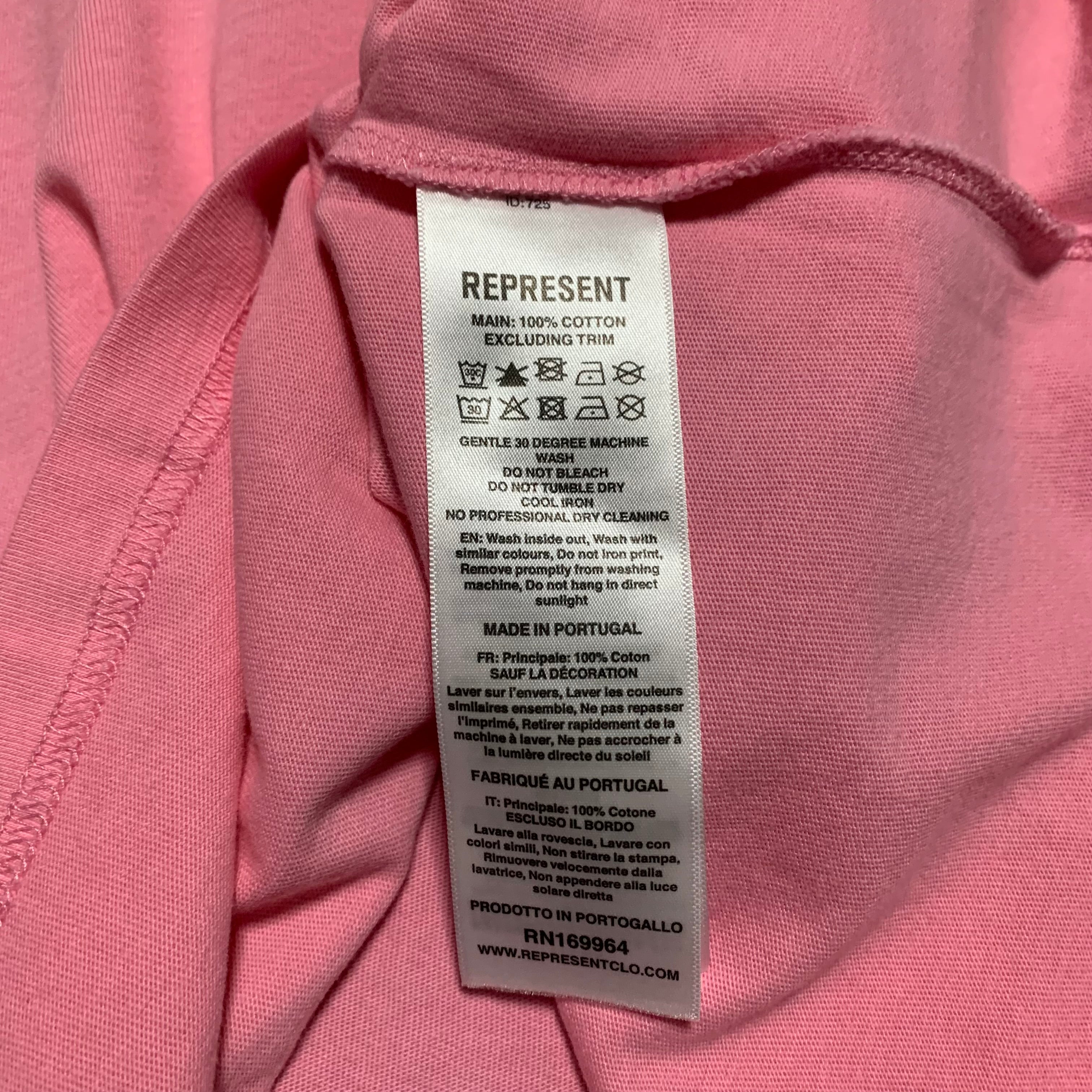 Represent Medium Owners Club Script Pink Tee