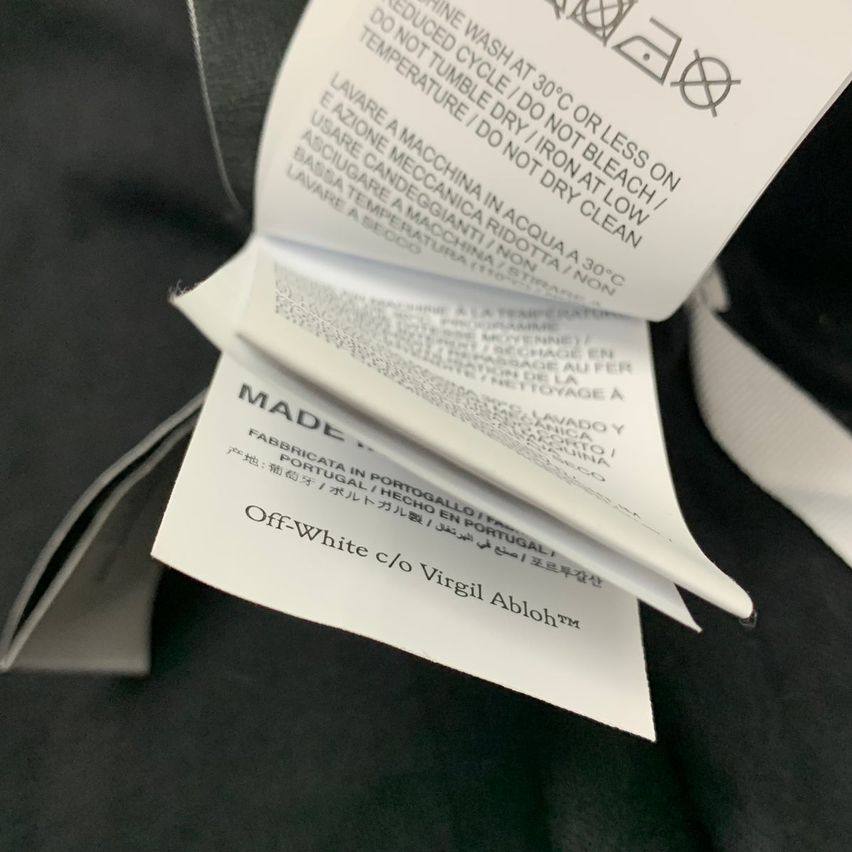 Off White XL Tee Wave Diag Black T-Shirt Virgil Abloh