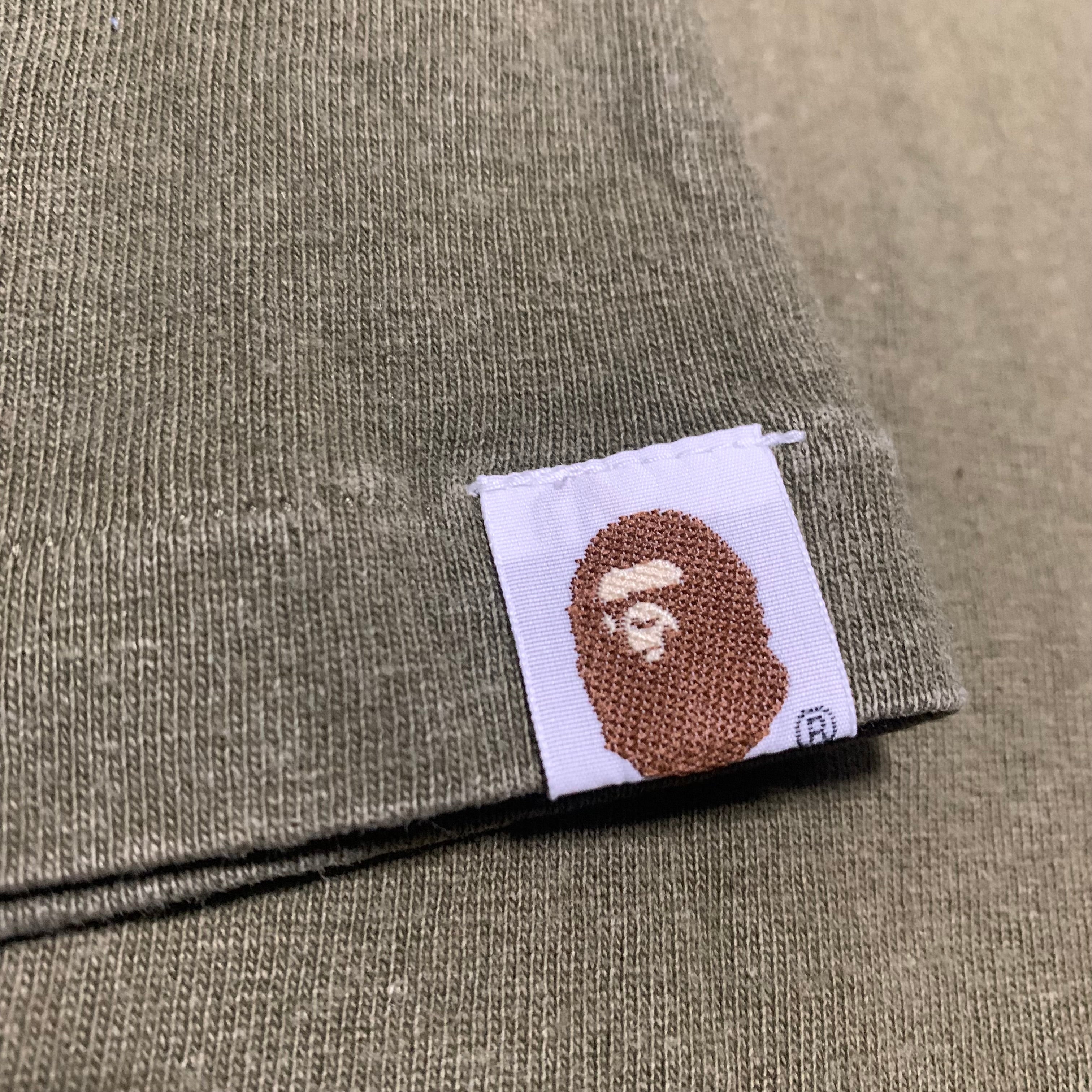 Bape Medium Bathing Ape Khaki Green Tee Vintage OG