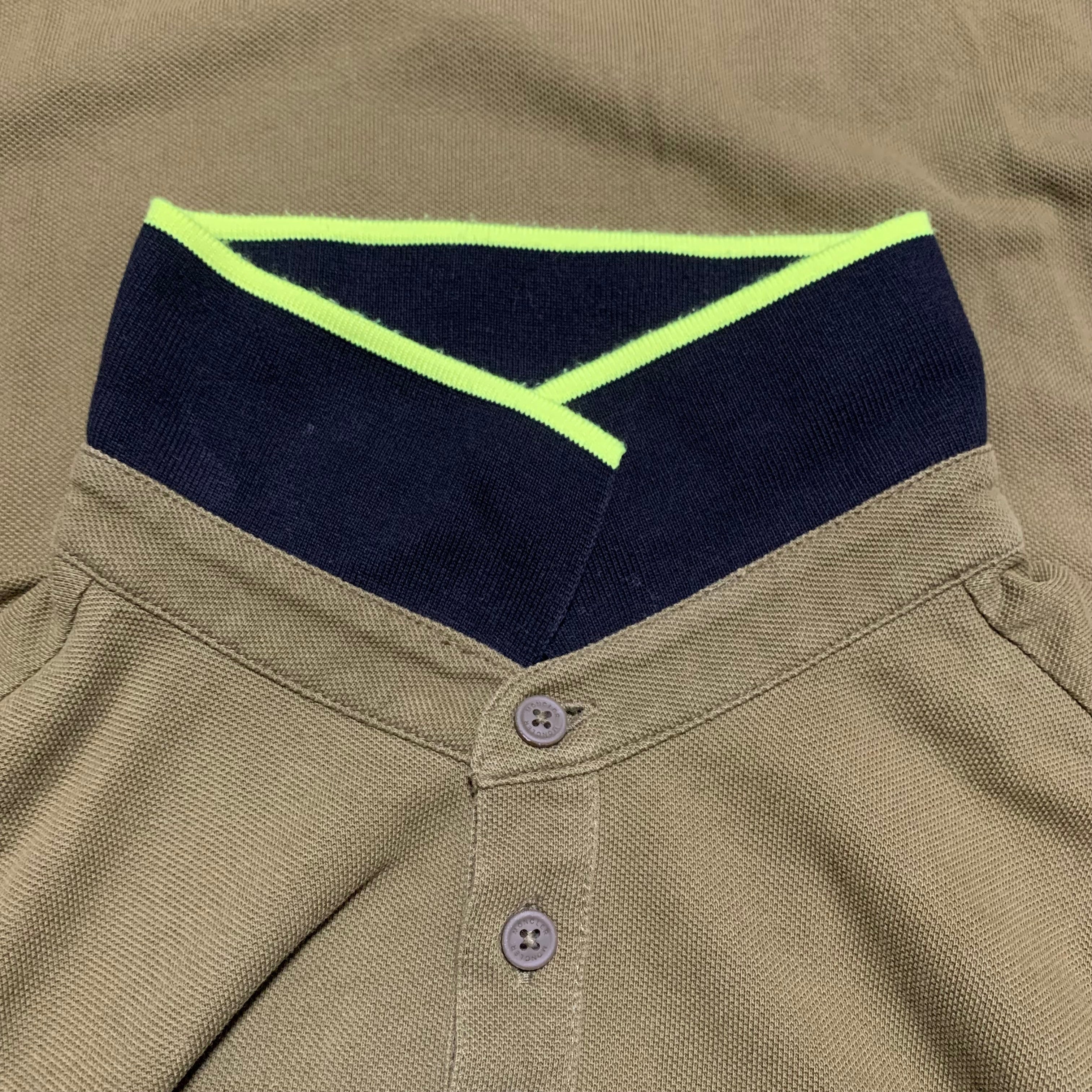 Moncler Small Polo Green Short Sleeve Polo Shirt Tee