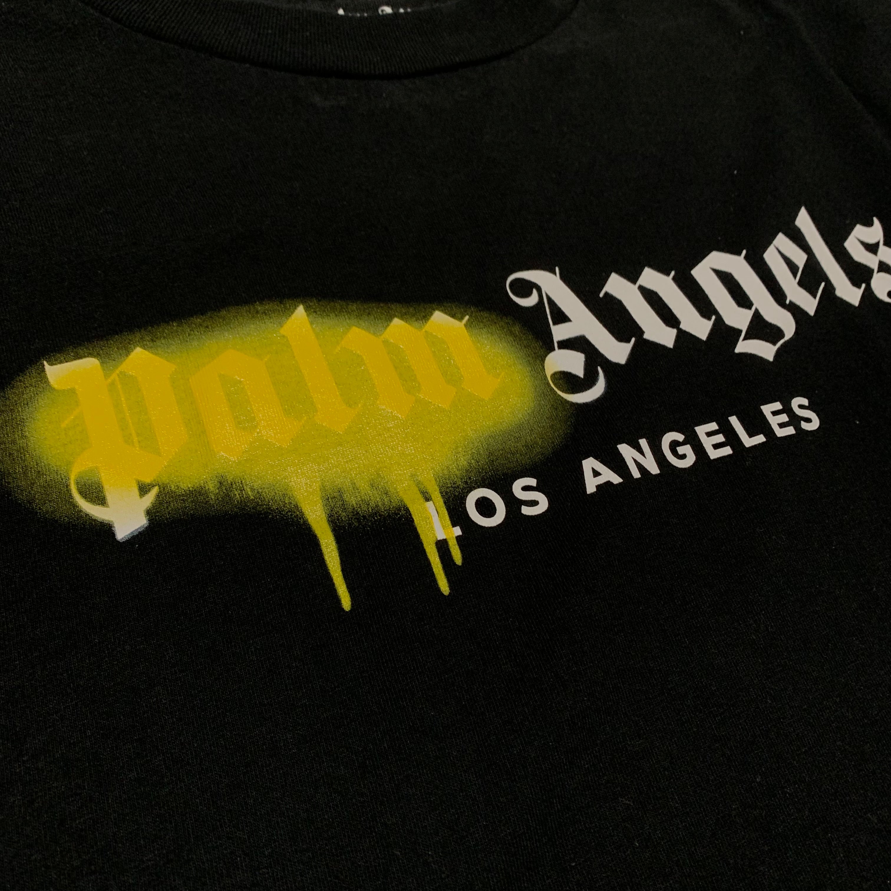 Palm Angels Large Los Angels Sprayed Black Tee
