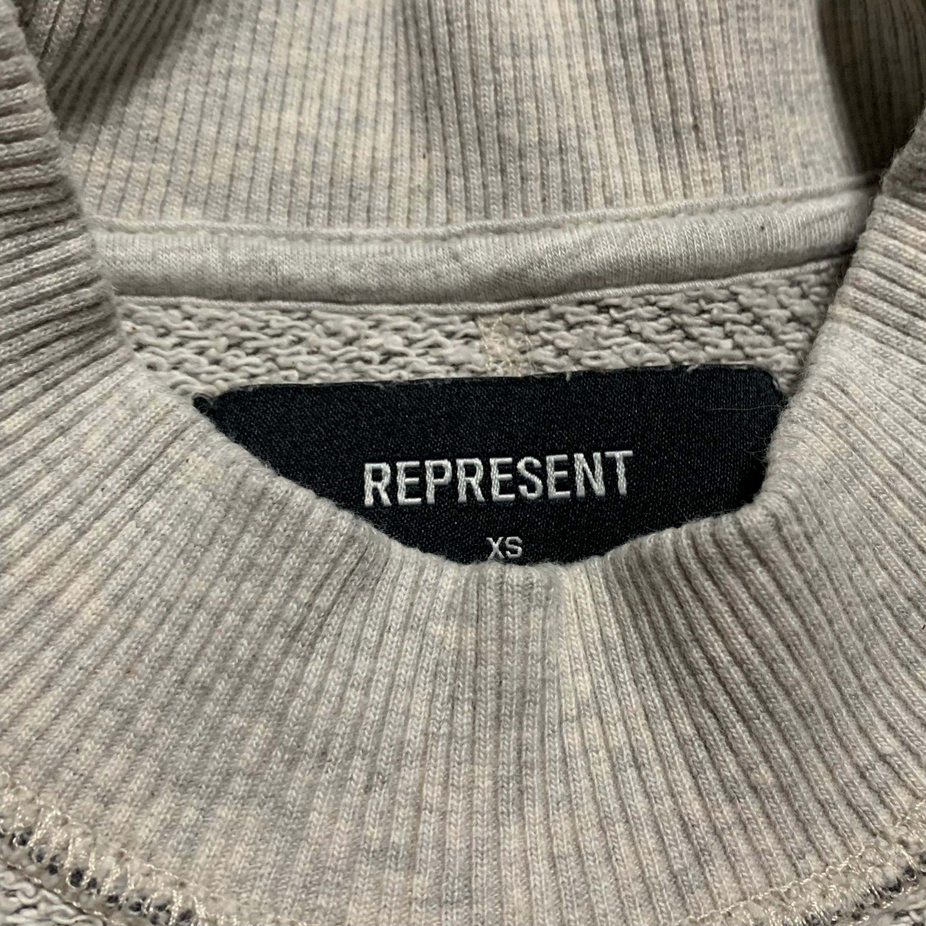 Represent XS Blanks Grey Heavyweight Crewneck Sweatshirt