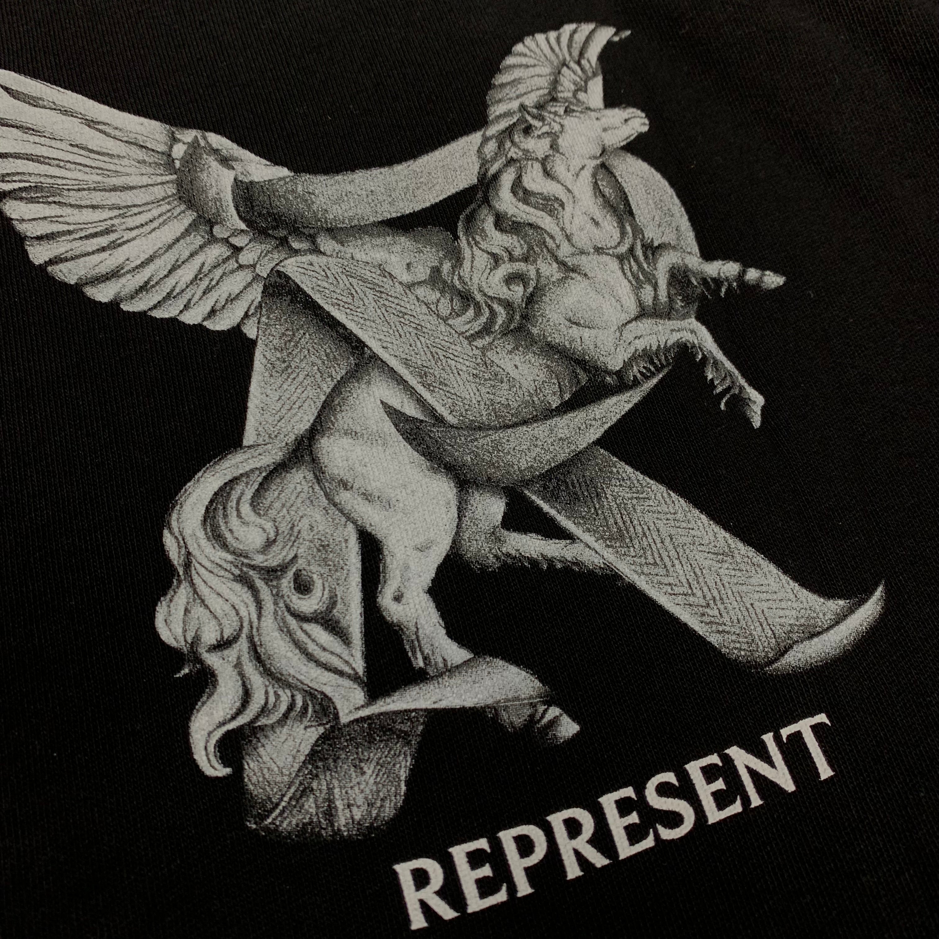 Represent Large Tee Elegance In Motion Jet Black T-Shirt