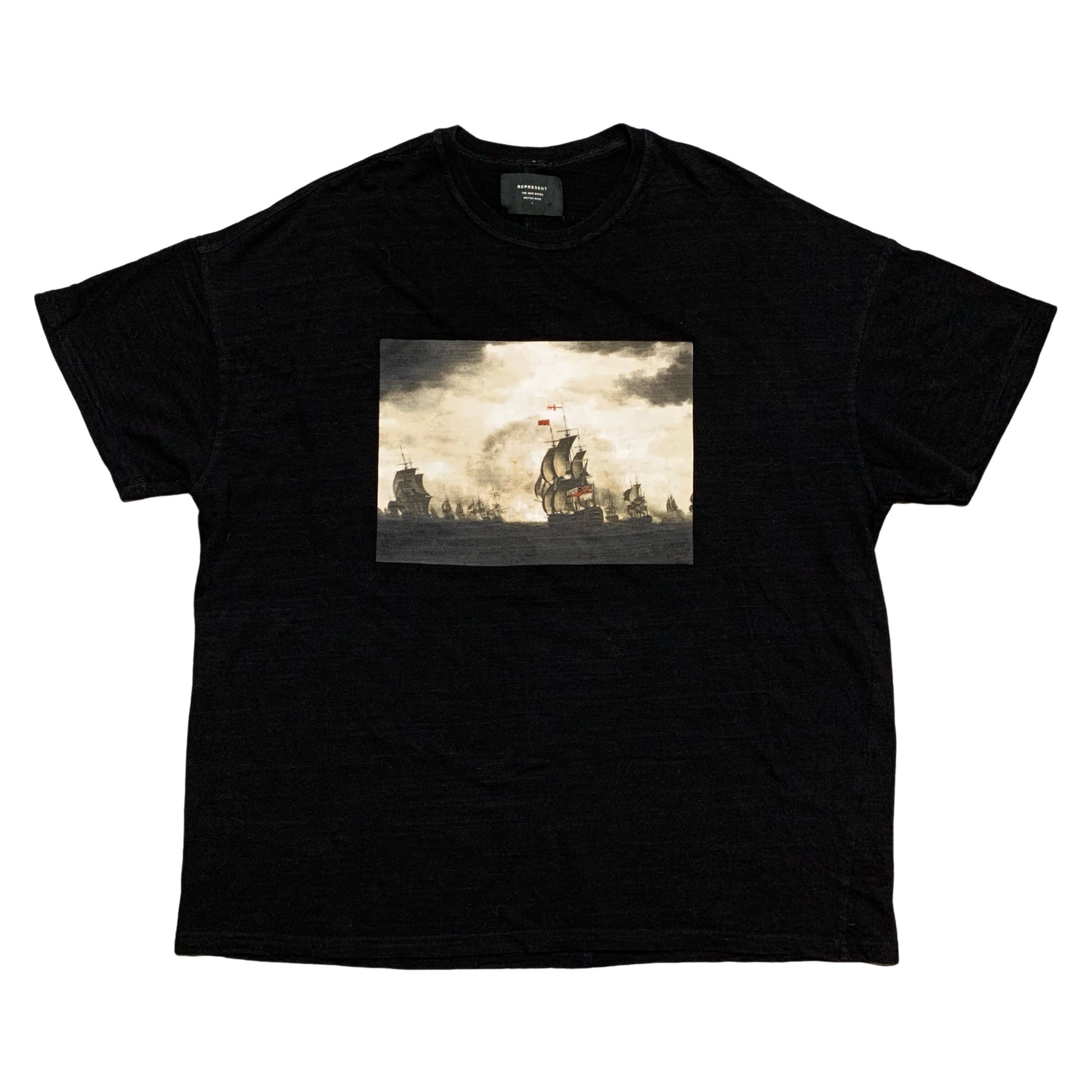 Represent Large Battle Graphic Black Tee 'The New Breed' British Made