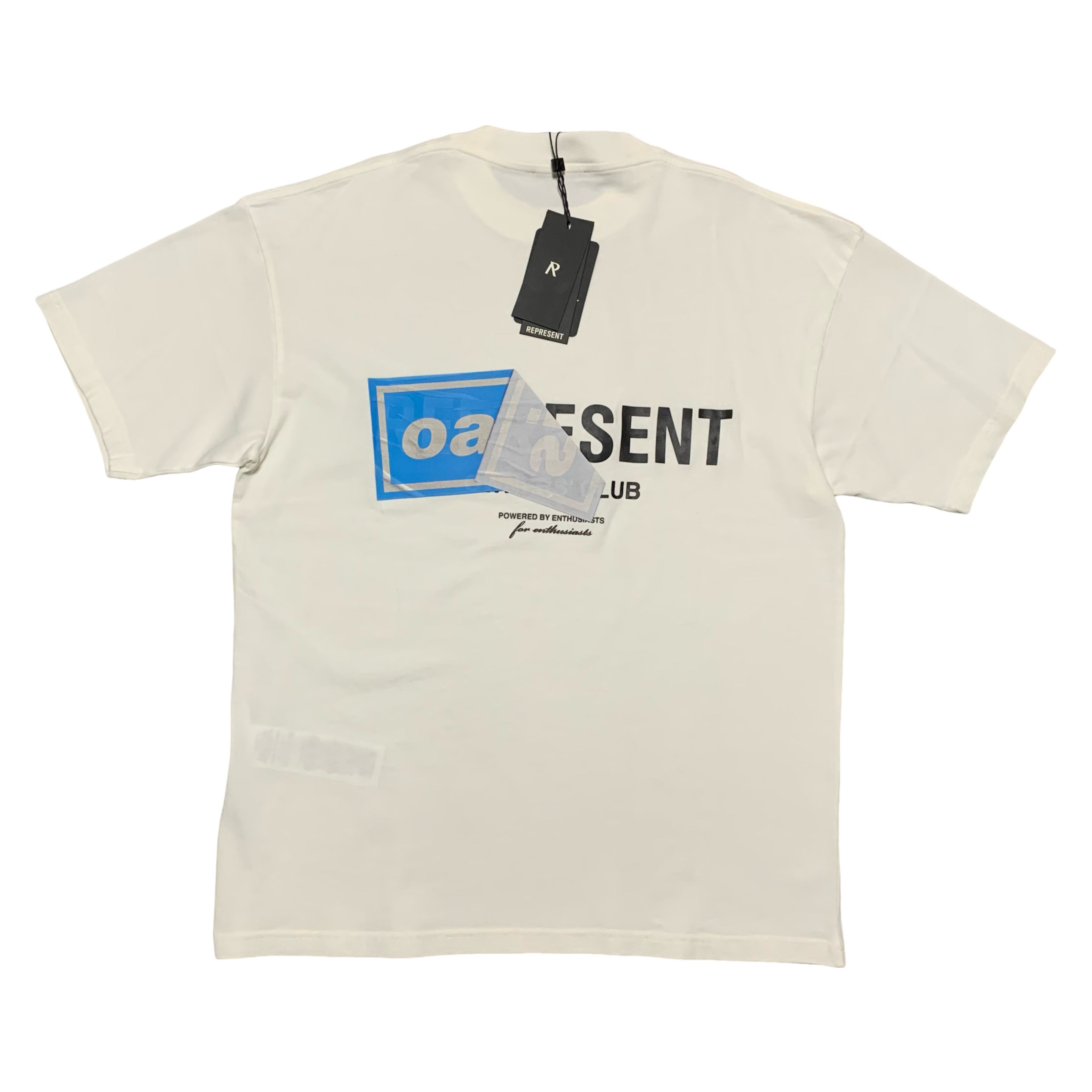 Represent x Oasis Owners Club XS Flat White Tee