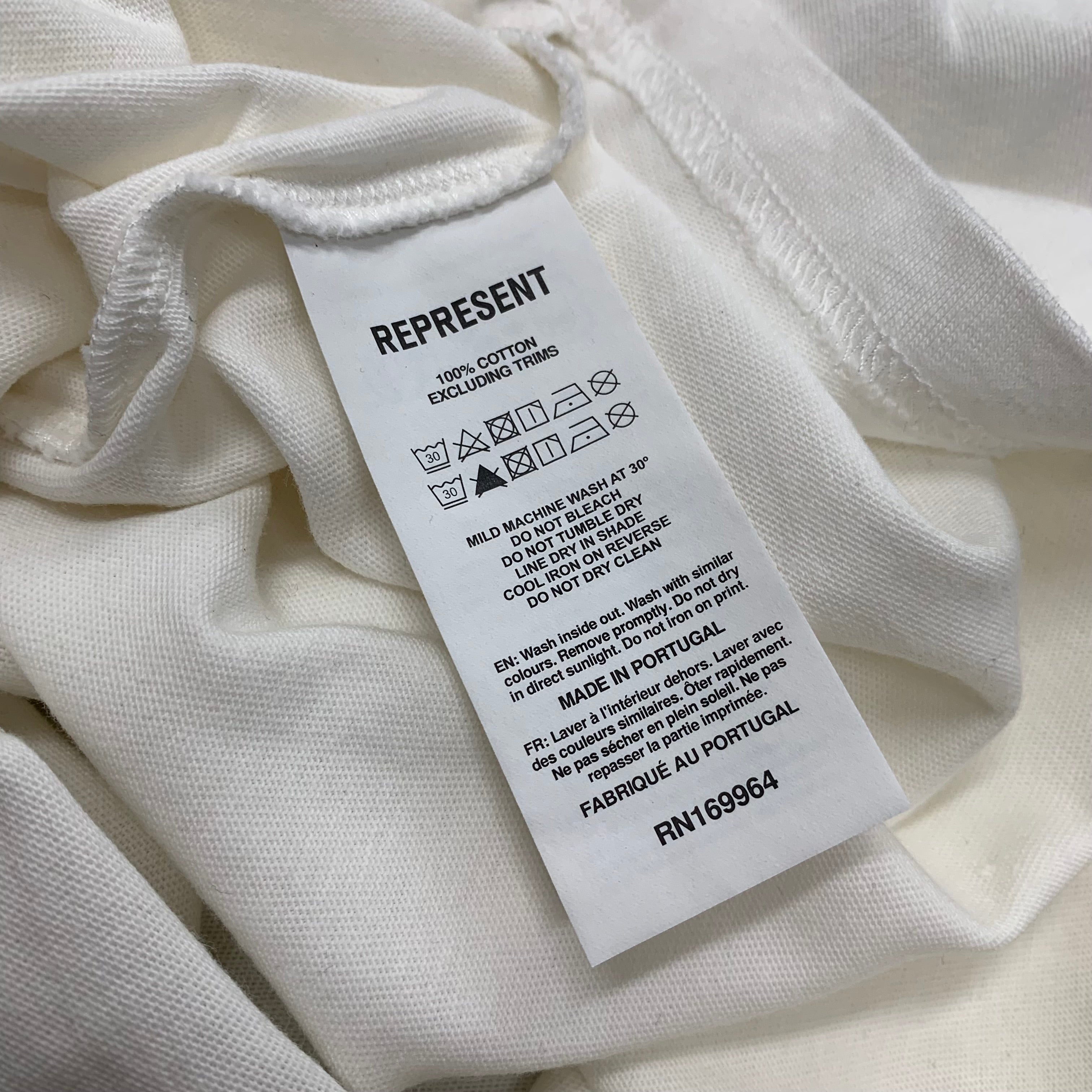 Represent XS Tee Harrods Crest Flat White T-Shirt