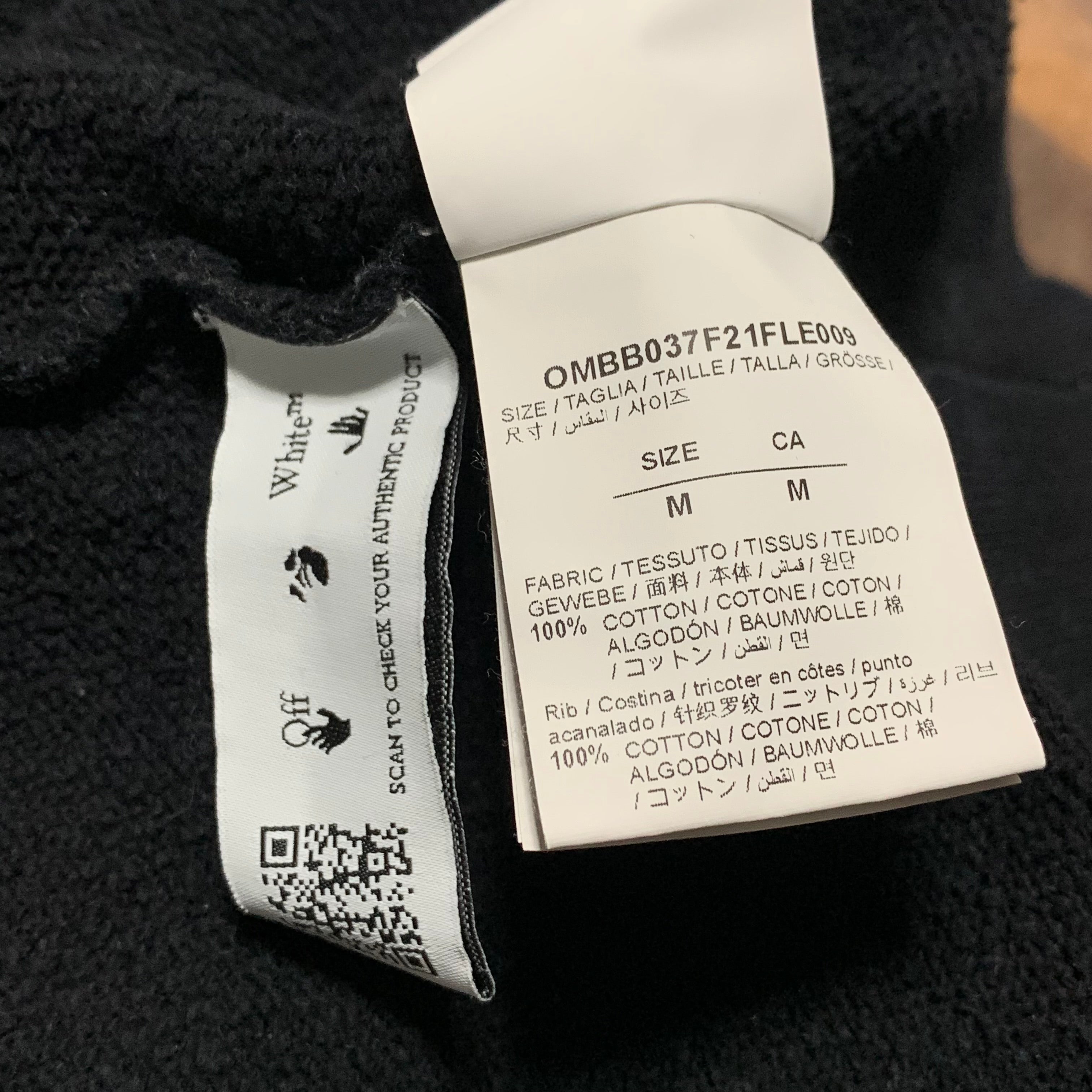 Off White Large Caravaggio Graphic Black Hoodie Virgil Abloh