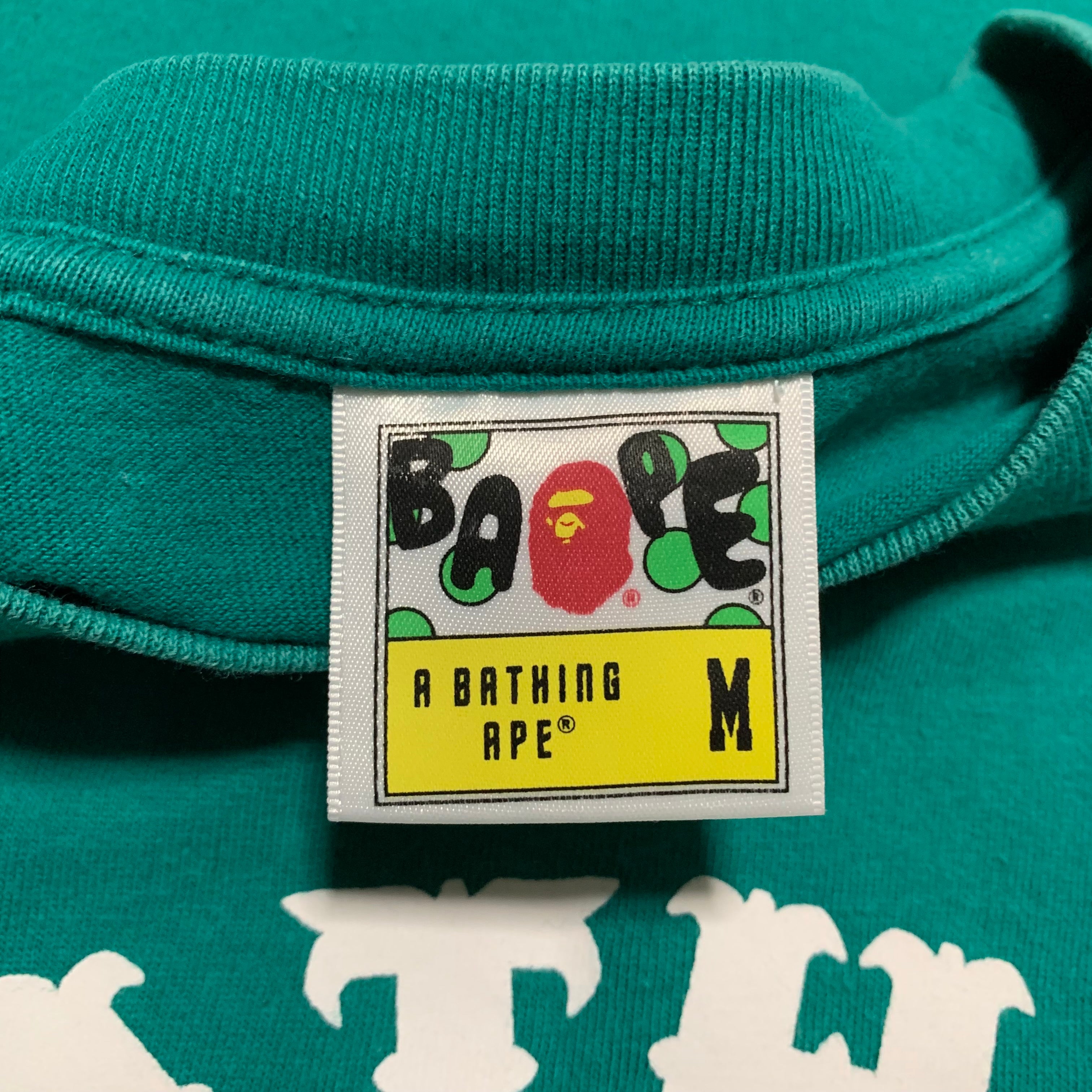 Bape Medium College Pirate Store Green Tee A Bathing Ape