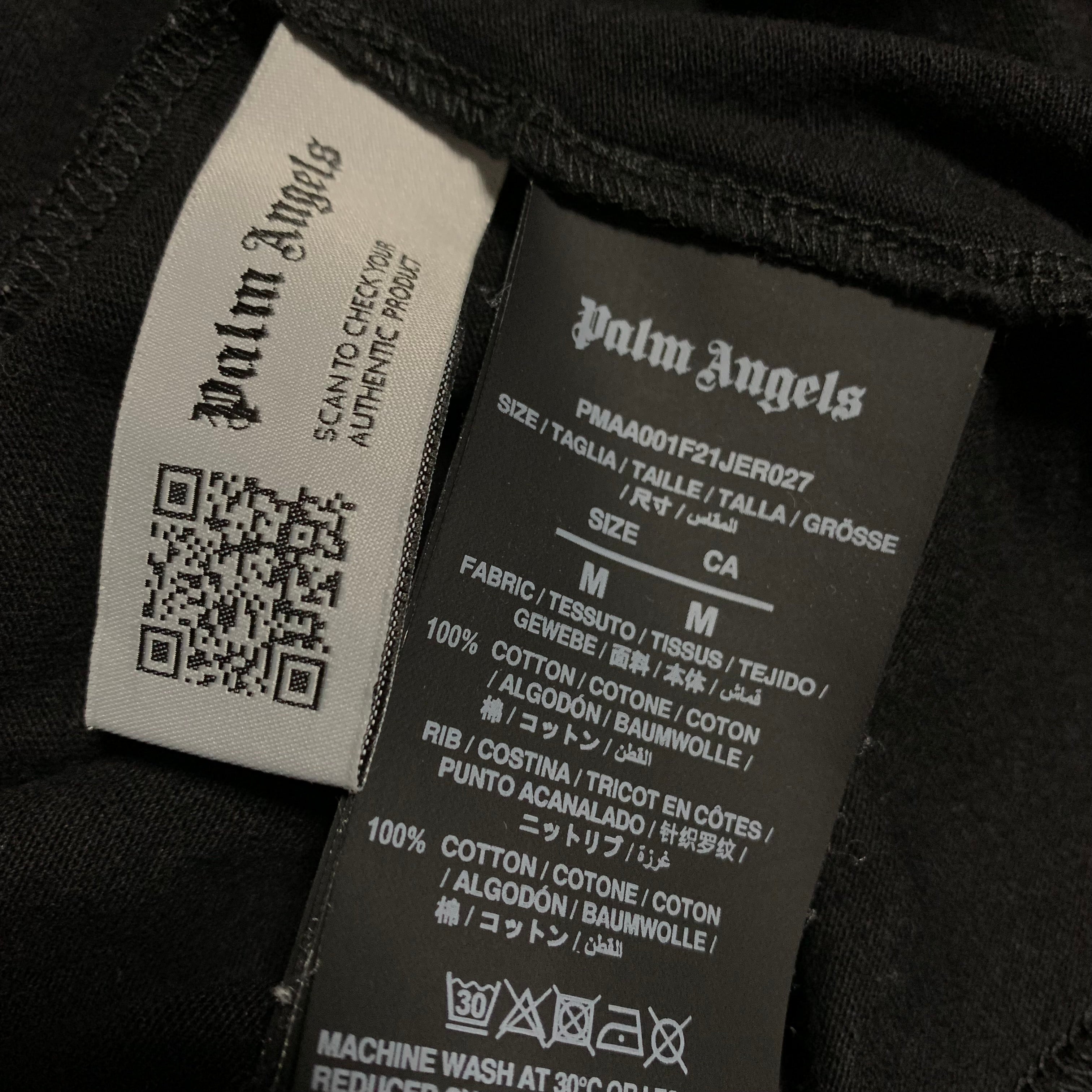 Palm Angels Medium Classic Bear Sprayed Black Tee