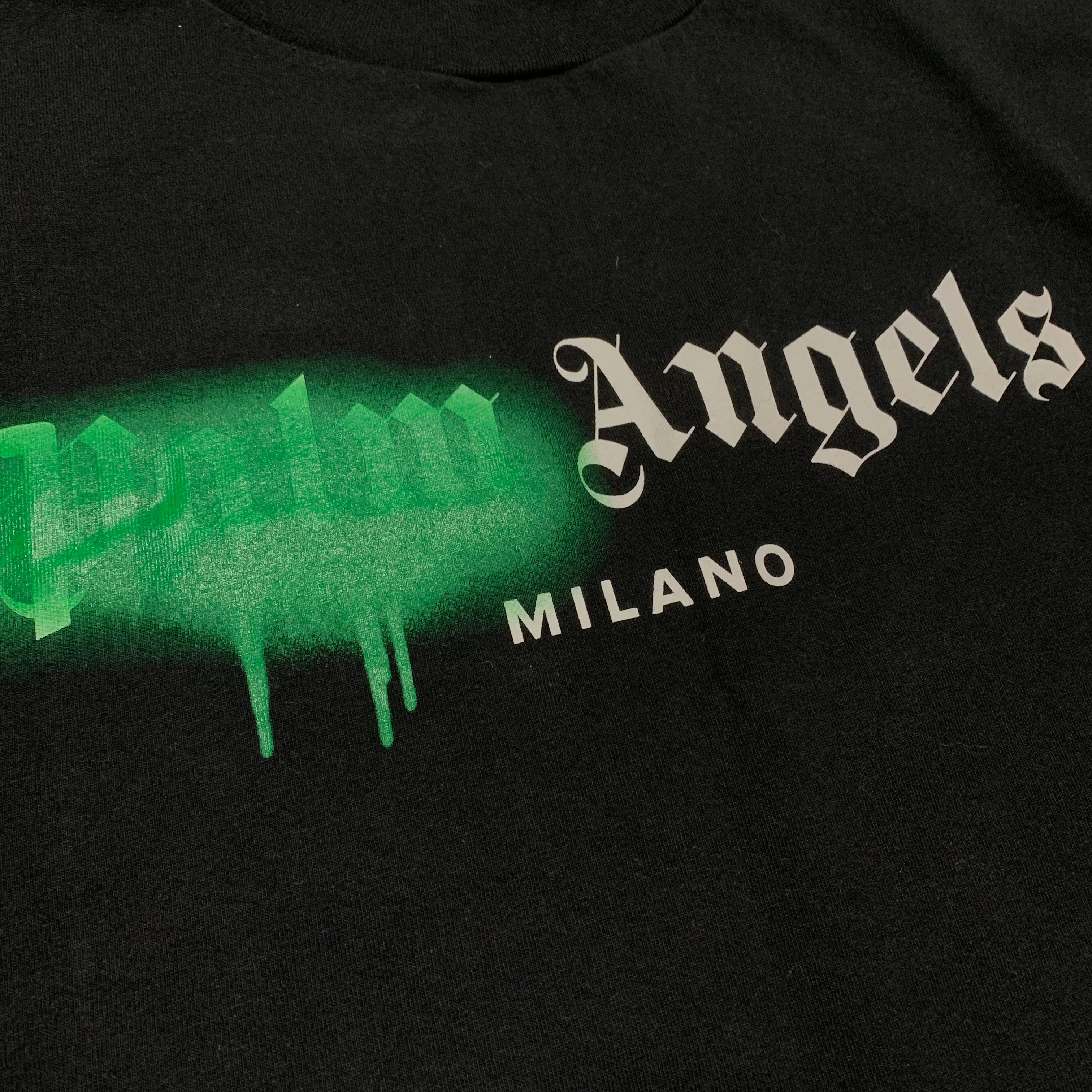 Palm Angels Small Sprayed Milano Black Tee