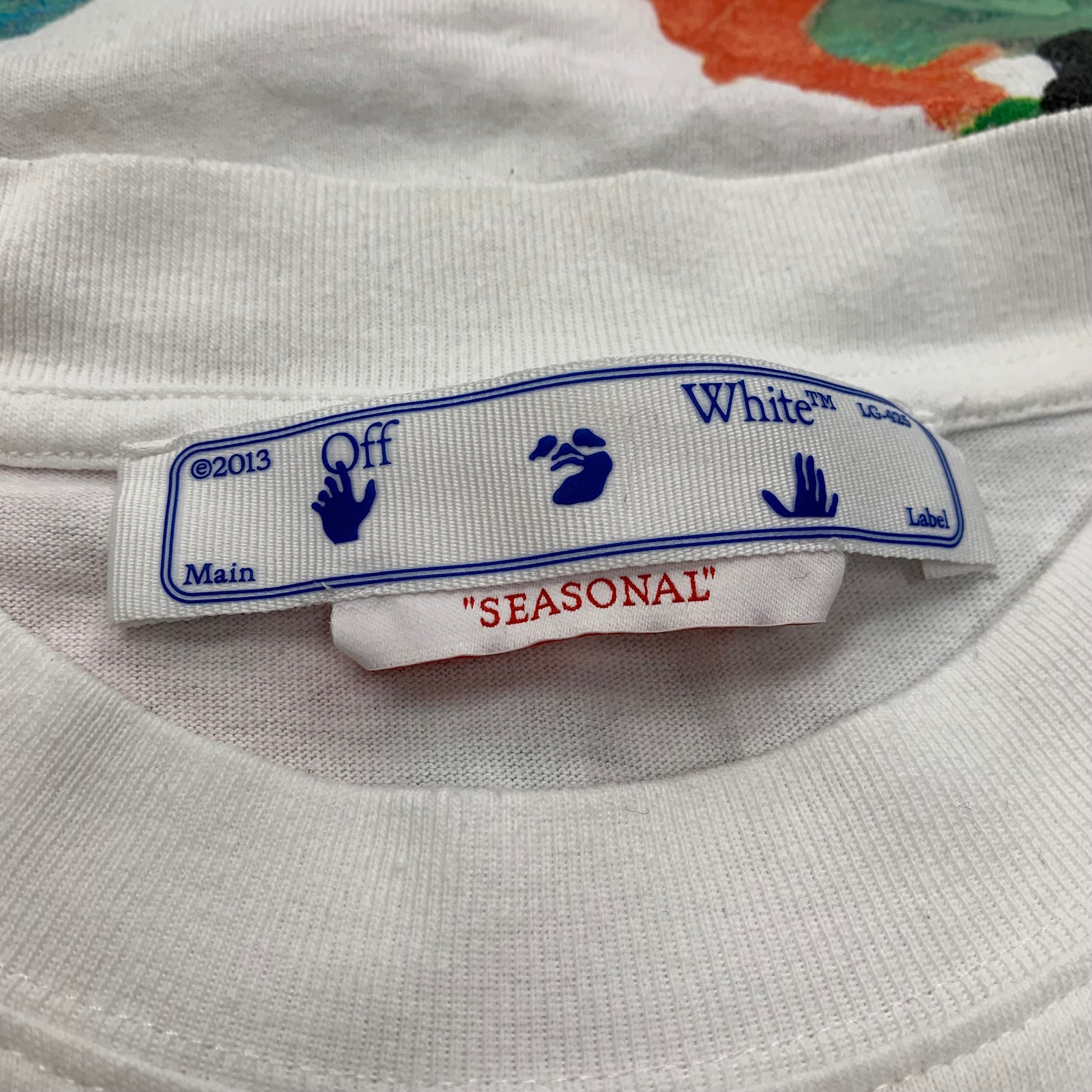 Off White Small Tee Paint Brush Arrows White T-Shirt Virgil Abloh
