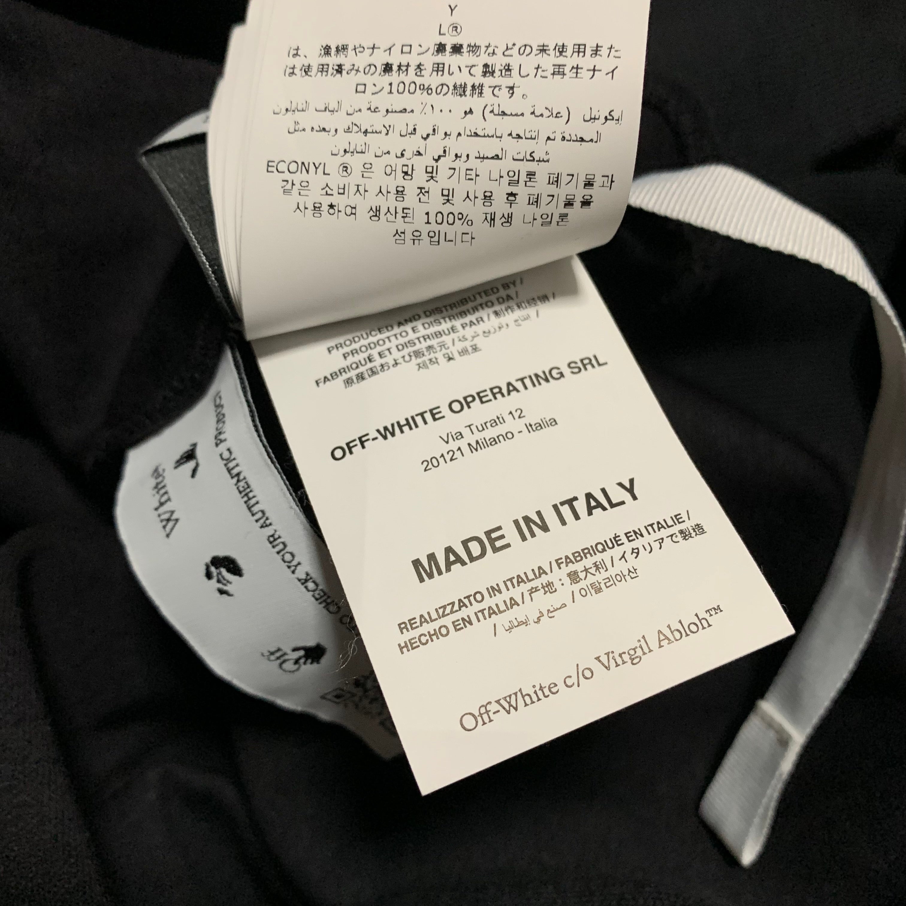 Off White Small Patch Logo Black Hoodie Virgil Abloh