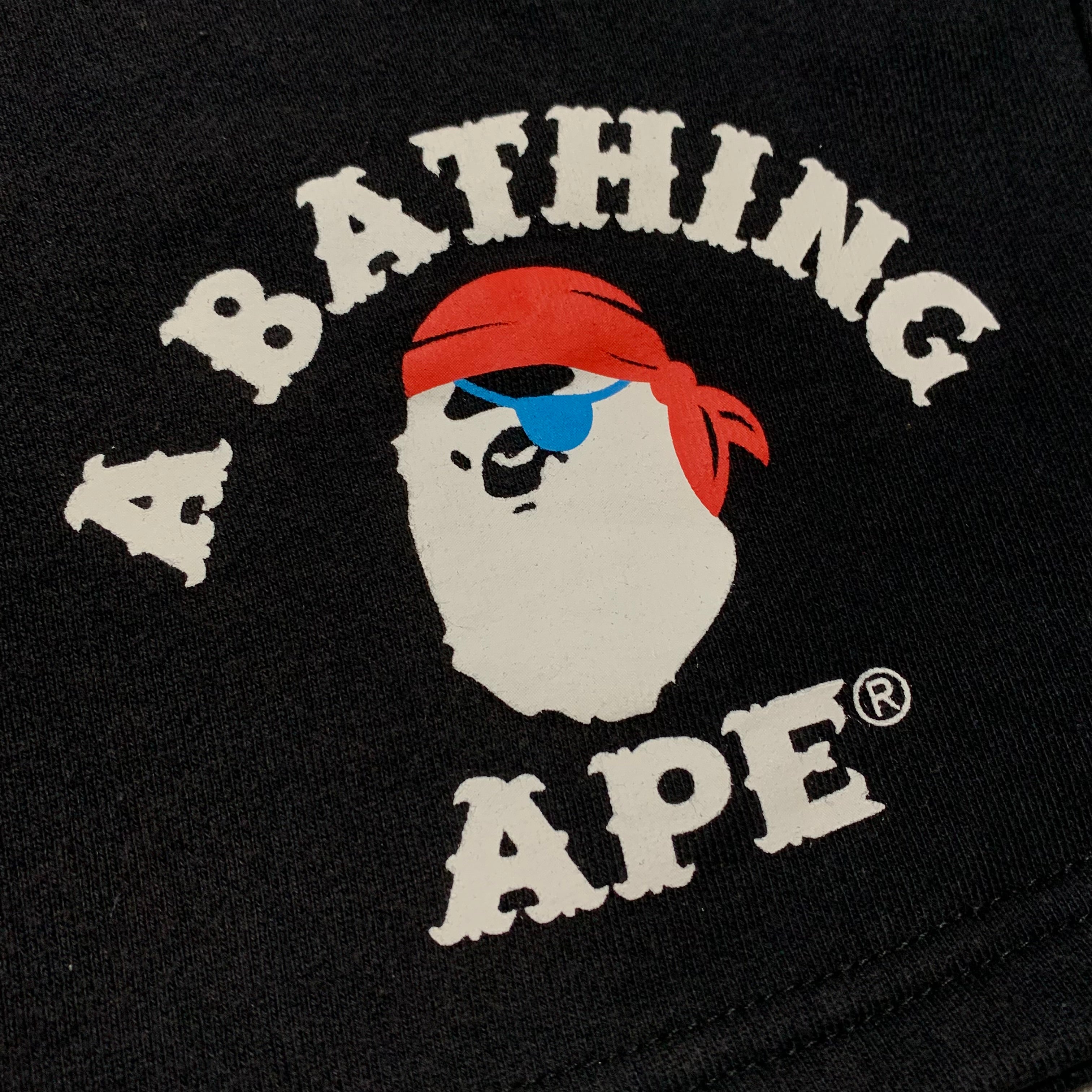 Bape Large Shorts Pirate Store Black Jogger Bottoms