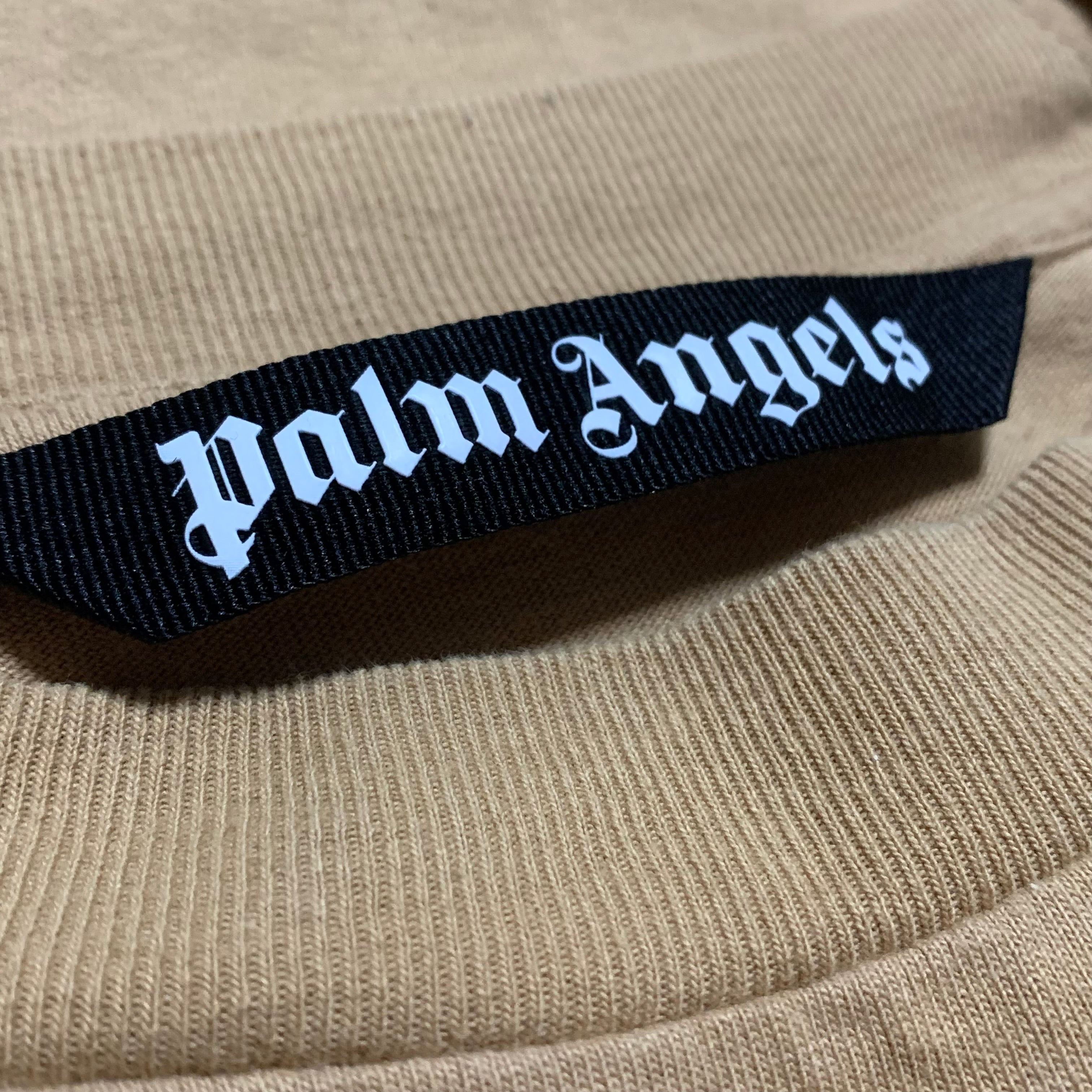 Palm Angels Small Classic Logo Tan Brown Tee