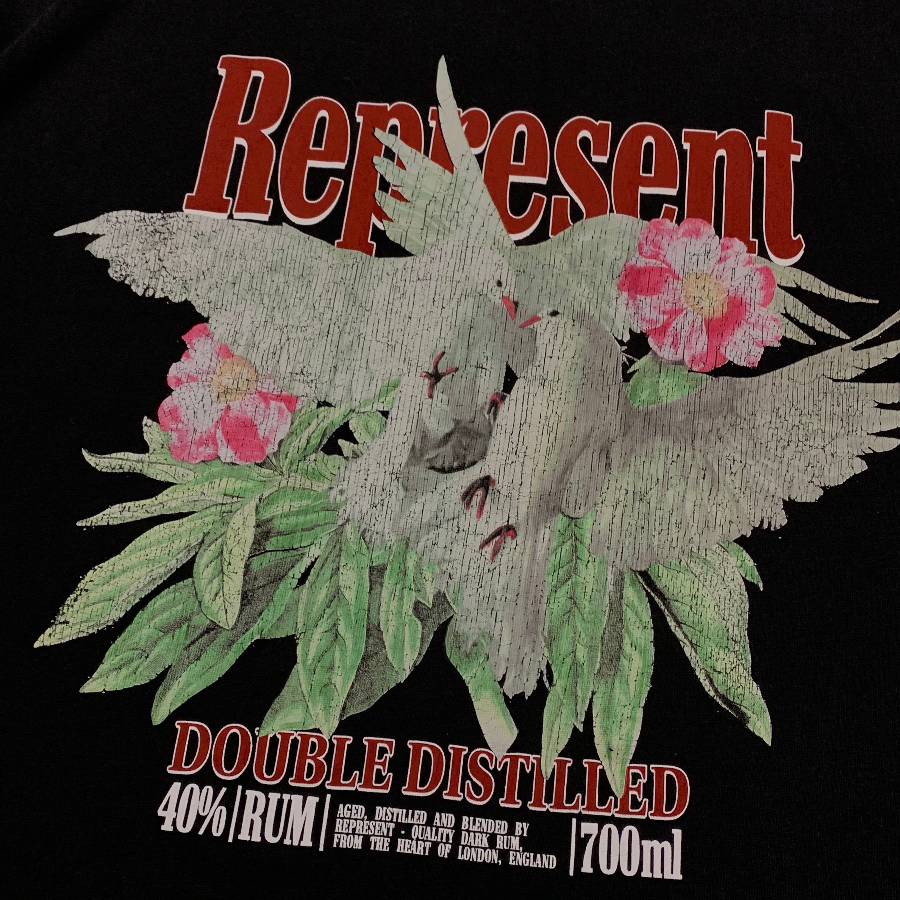 Represent Large Double Distilled Jet Black Tee