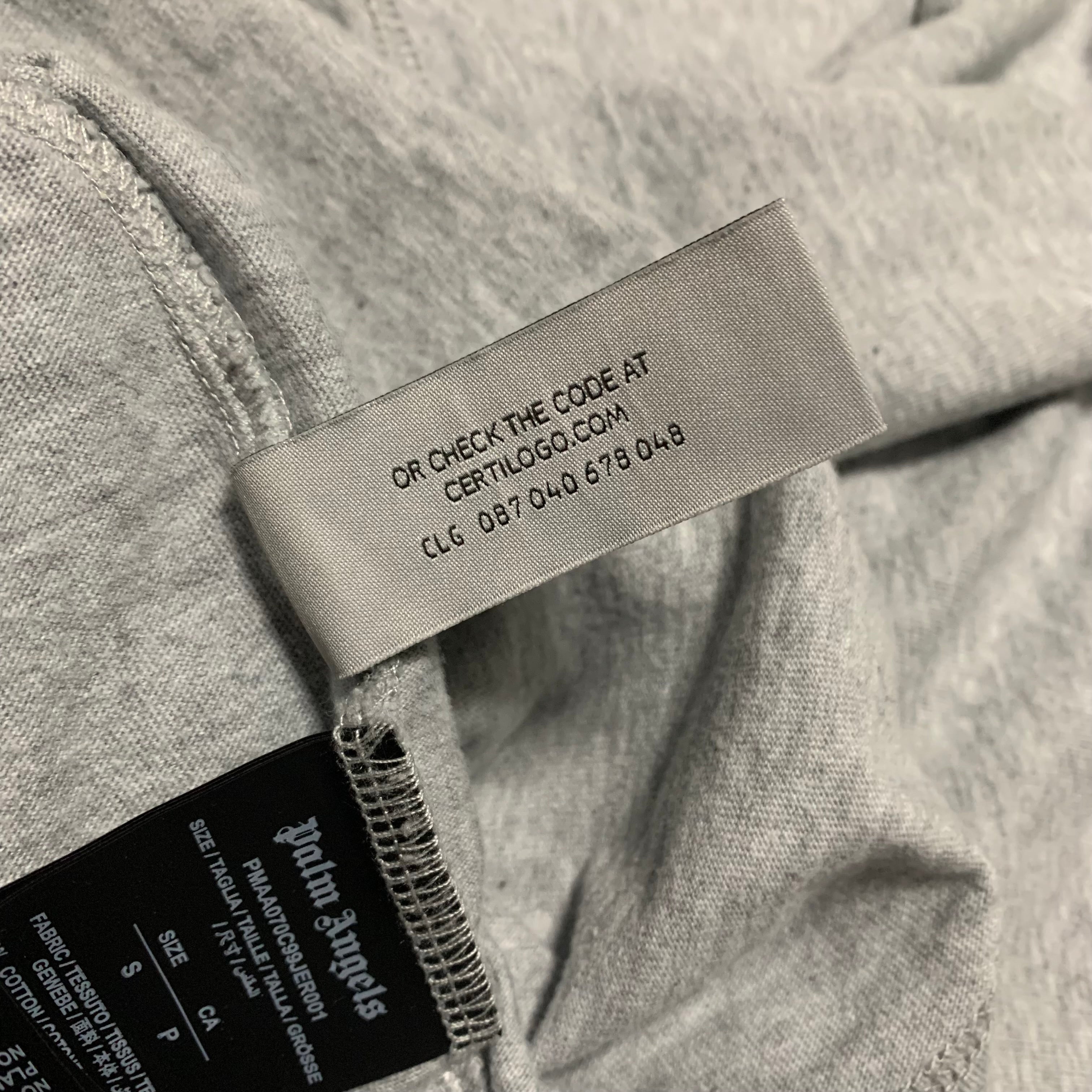 Palm Angels Small Logo Grey Tee