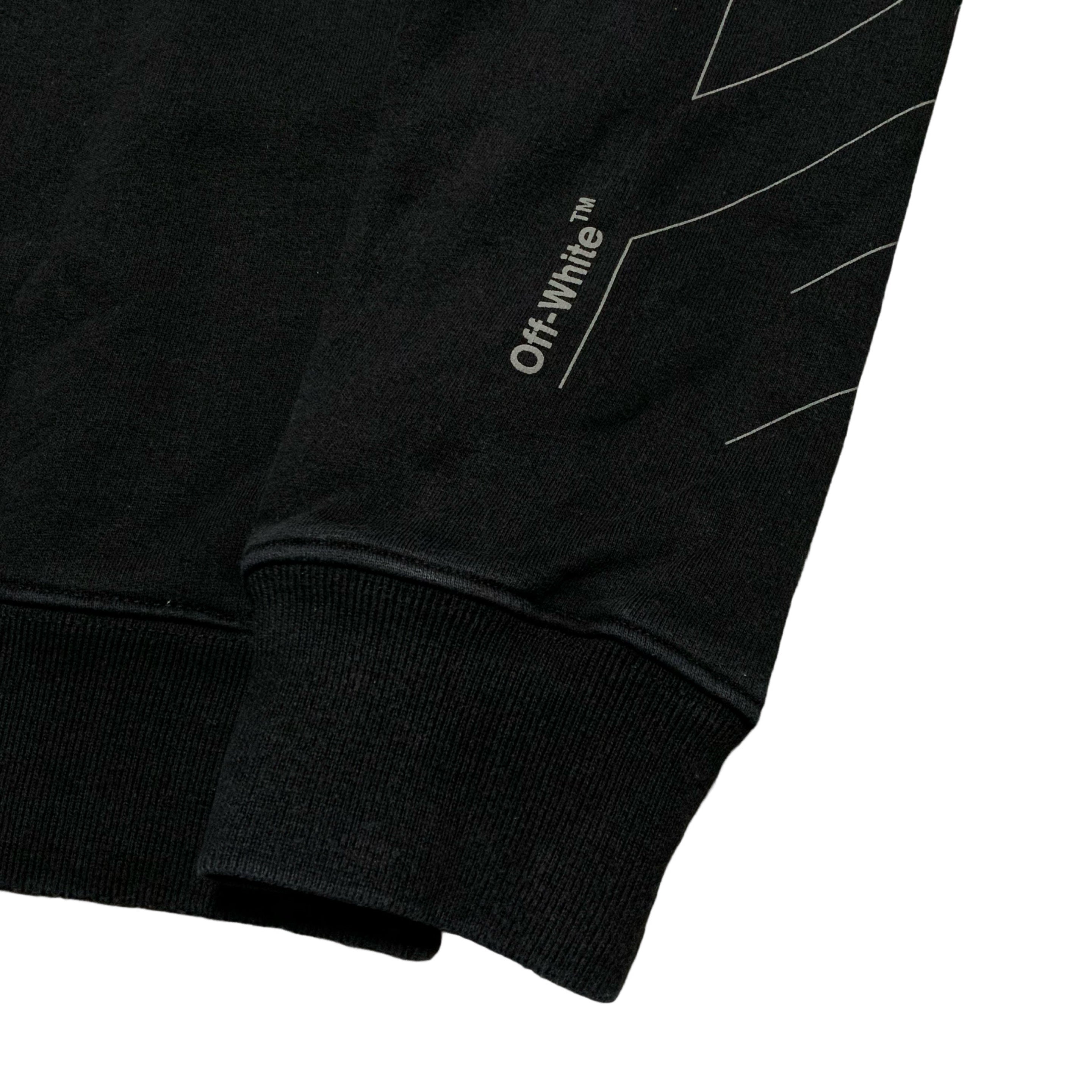 Off White Large Outline Arrows Black Sweatshirt Crewneck Virgil Abloh