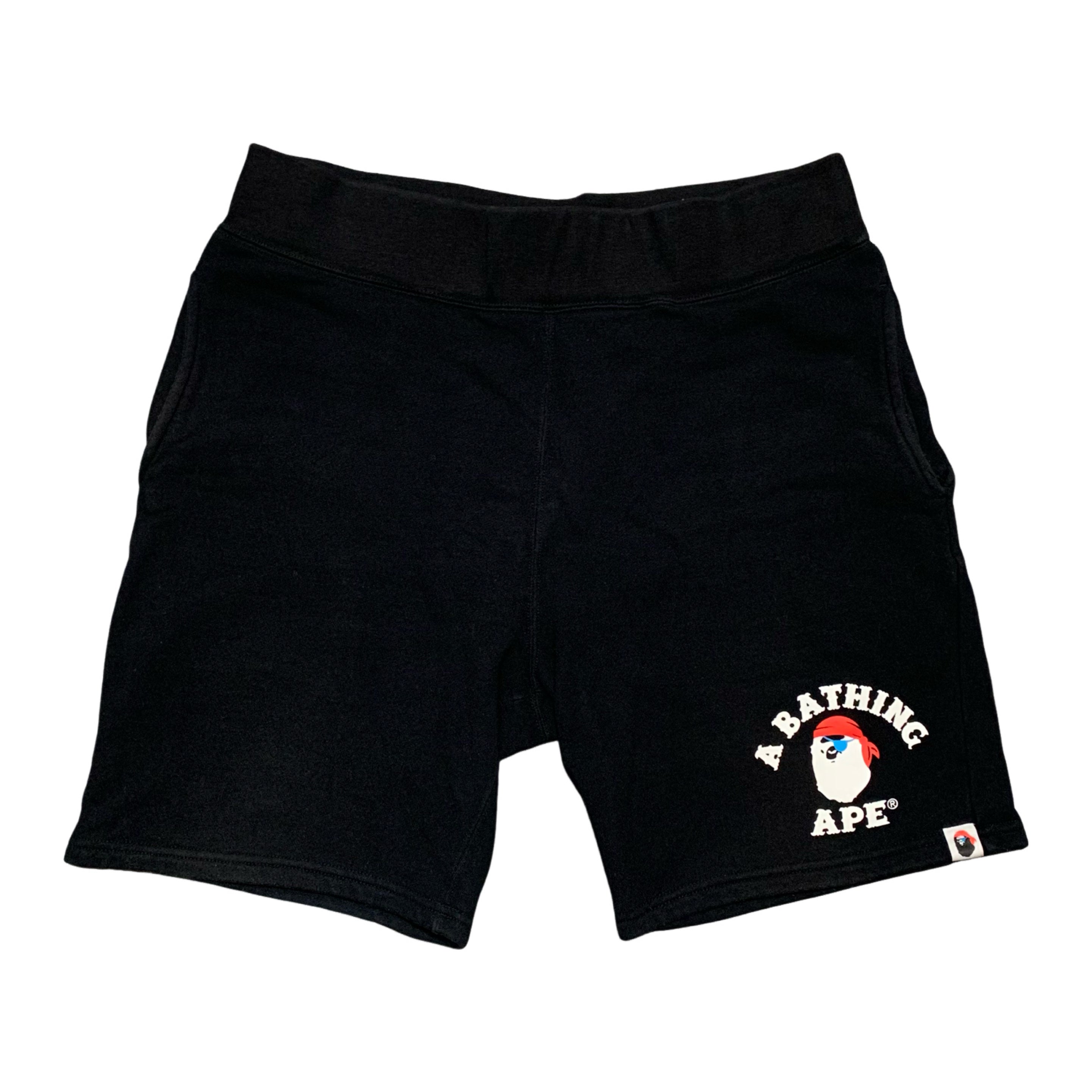Bape Large Shorts Pirate Store Black Jogger Bottoms