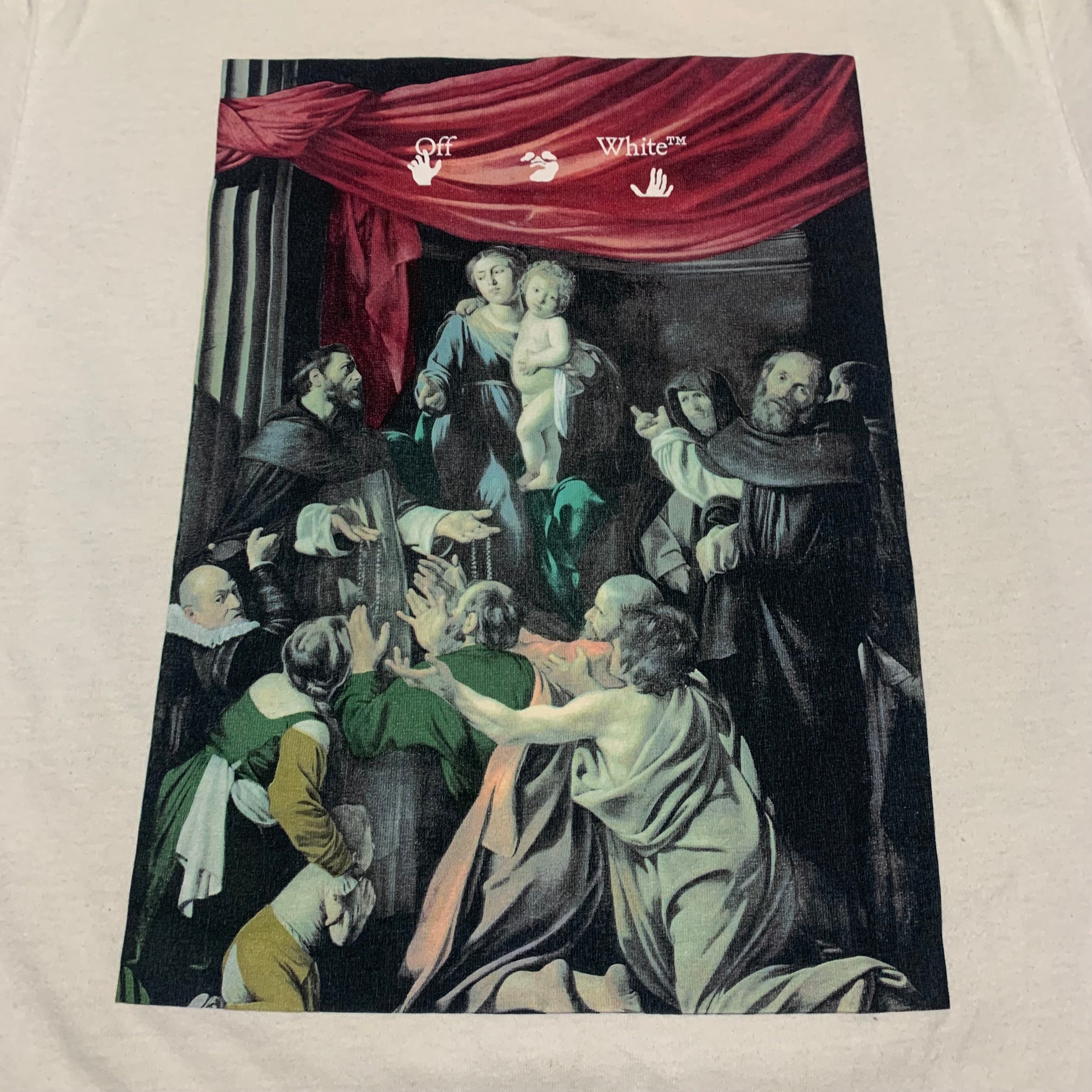 Off White Medium Caravaggio Arrows White Tee Virgil Abloh