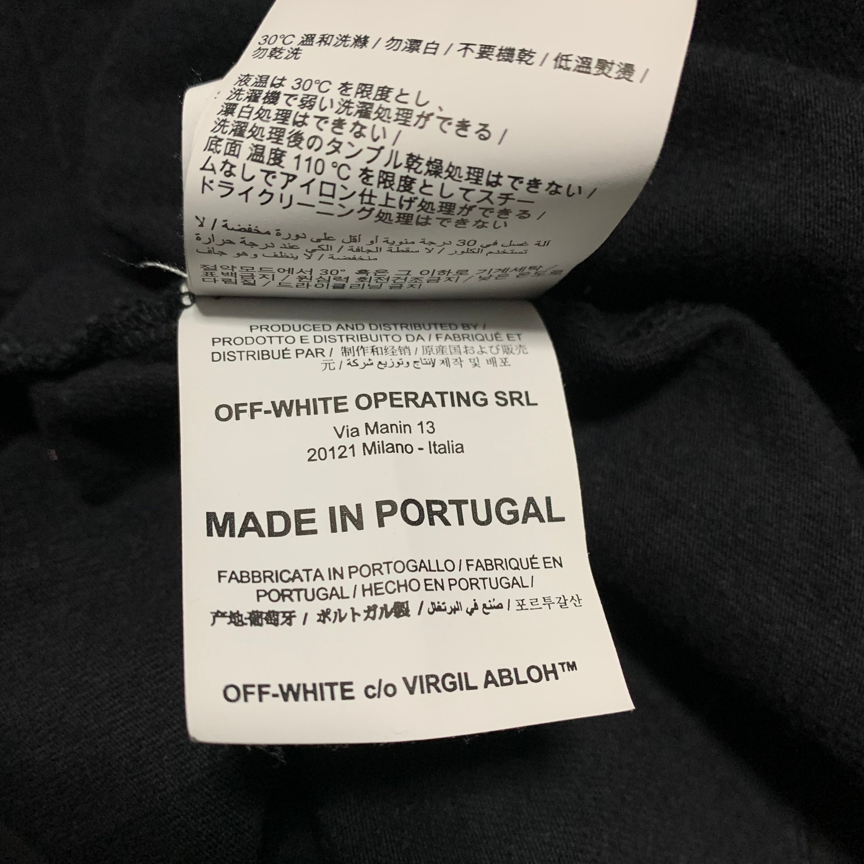 Off White Medium Rationalism Black Tee Virgil Abloh
