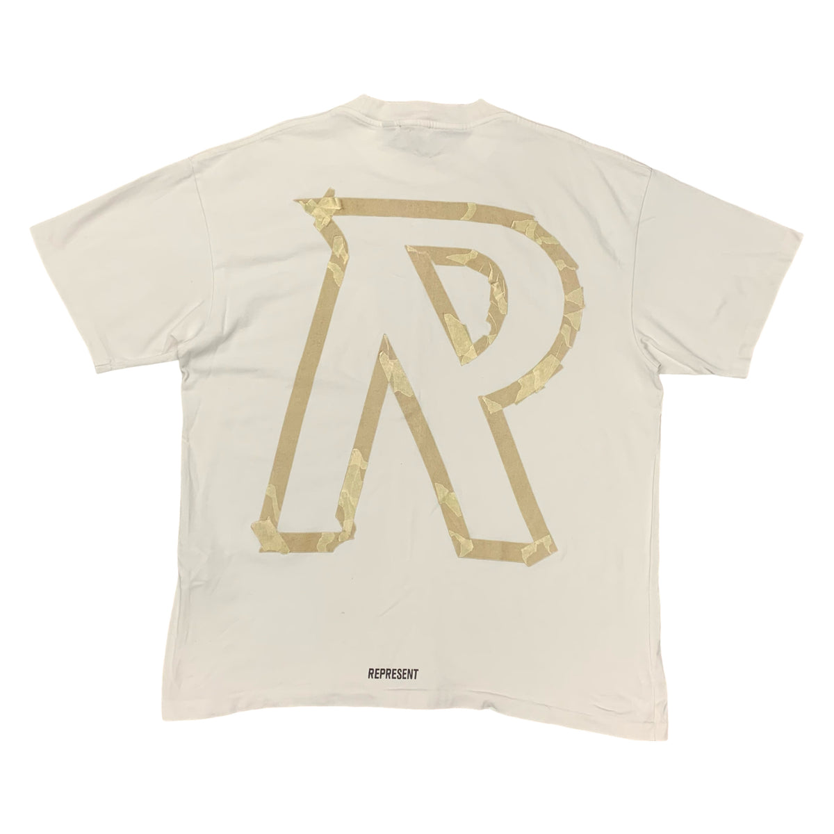 Represent Medium Tee Initial Masking Tape White T-Shirt