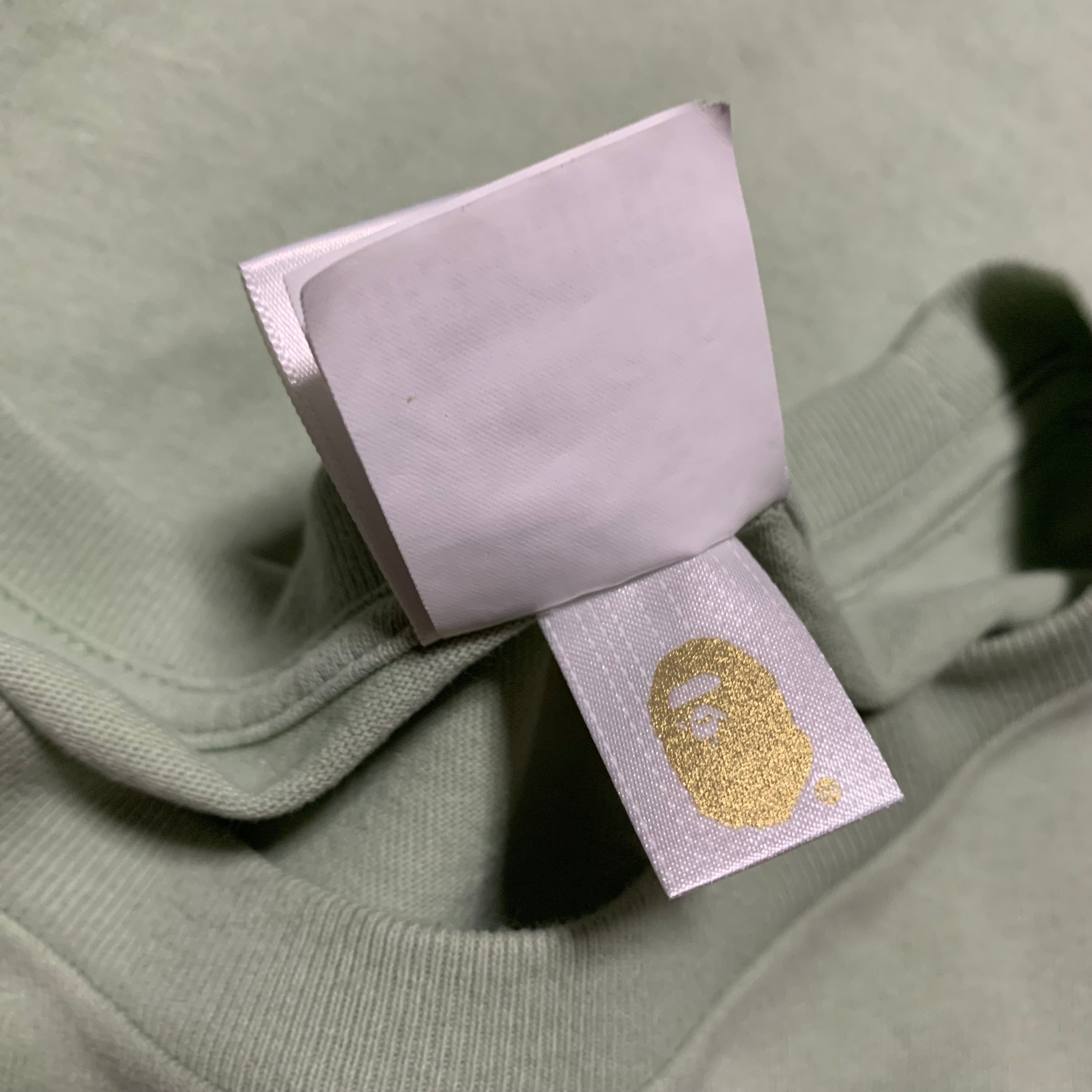 Bape Medium Broken College Green Tee A Bathing Ape
