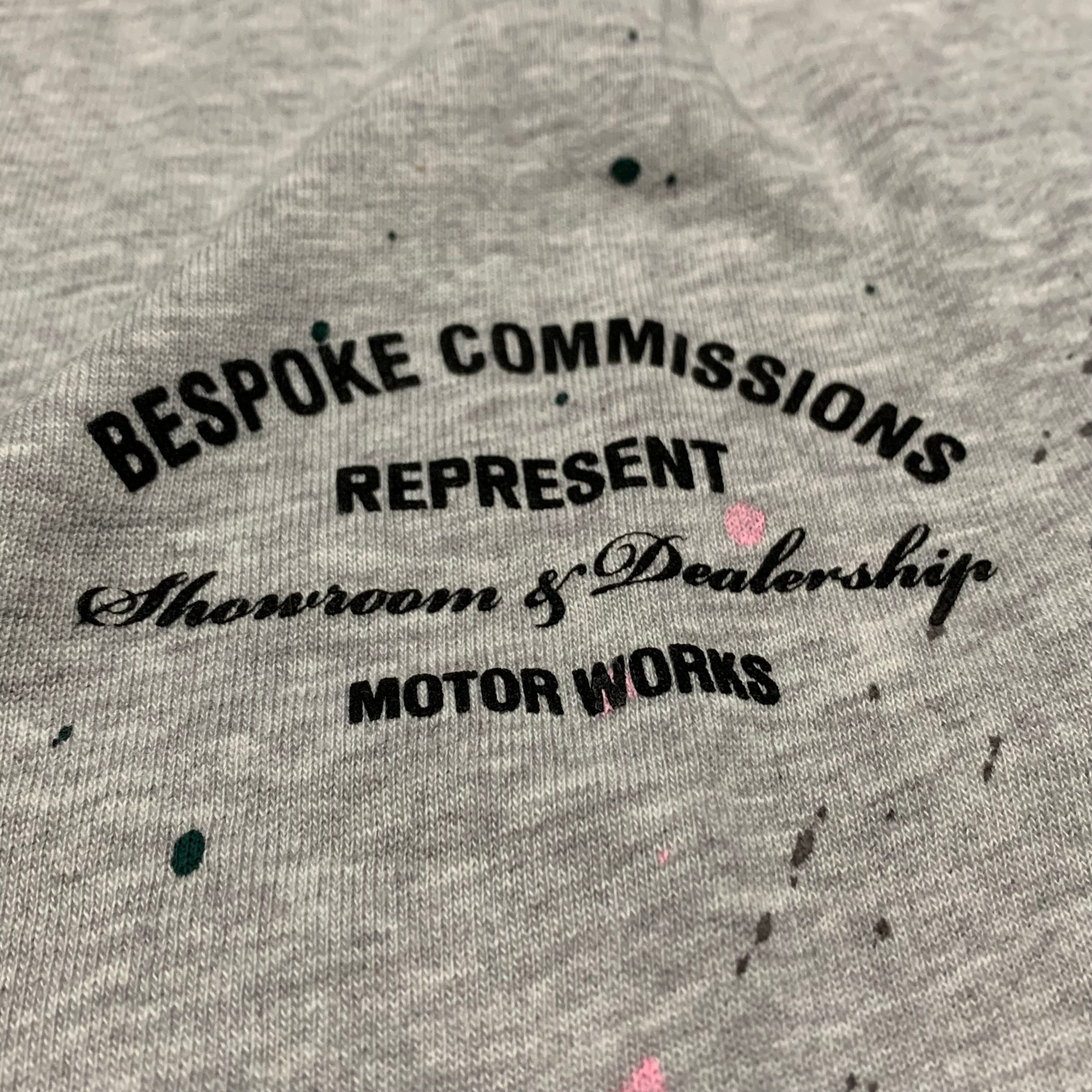 Represent Small Bespoke Commissions Grey Tee Paint Splatter