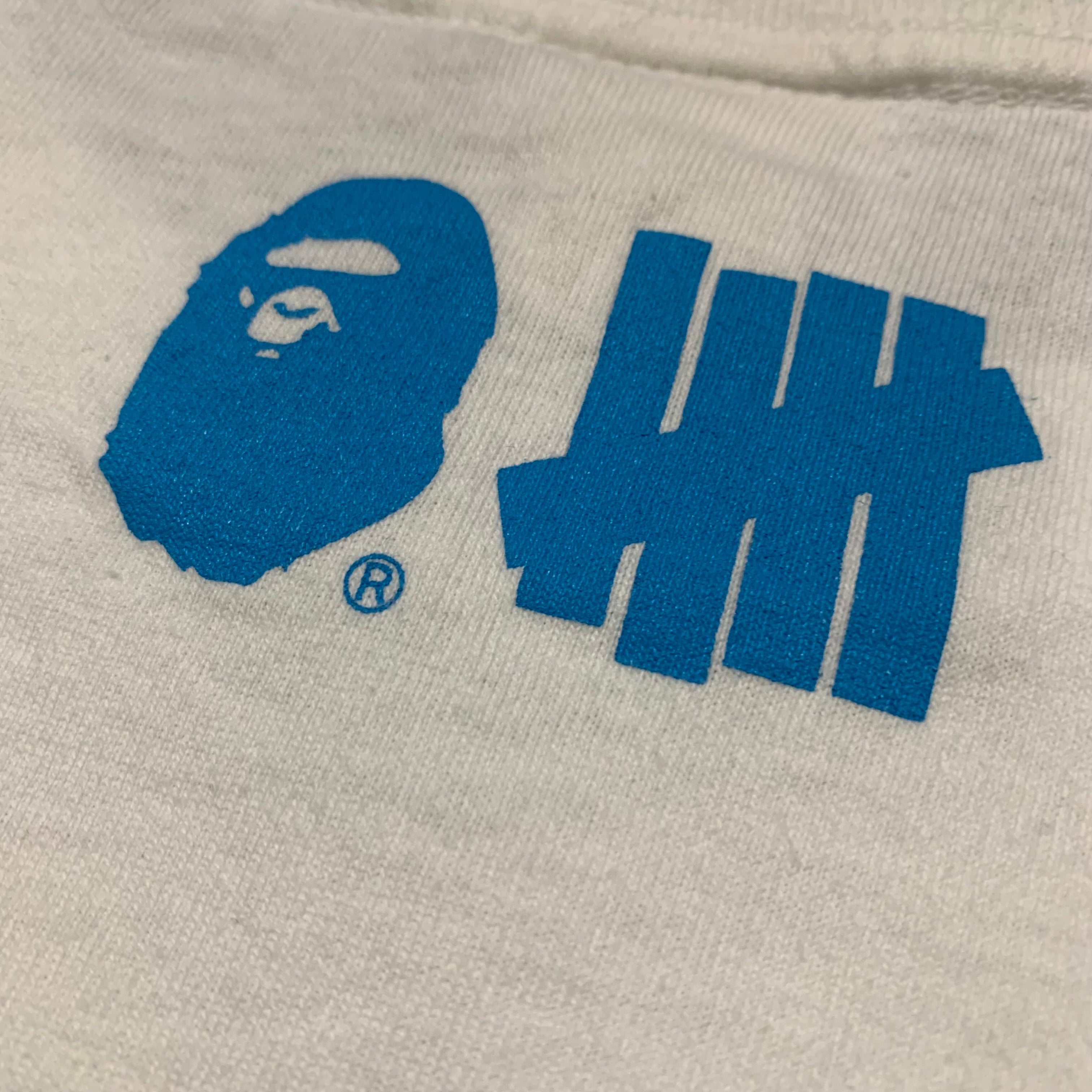 Bape Large Undefeated Surfing Ape Head White Tee A Bathing Ape