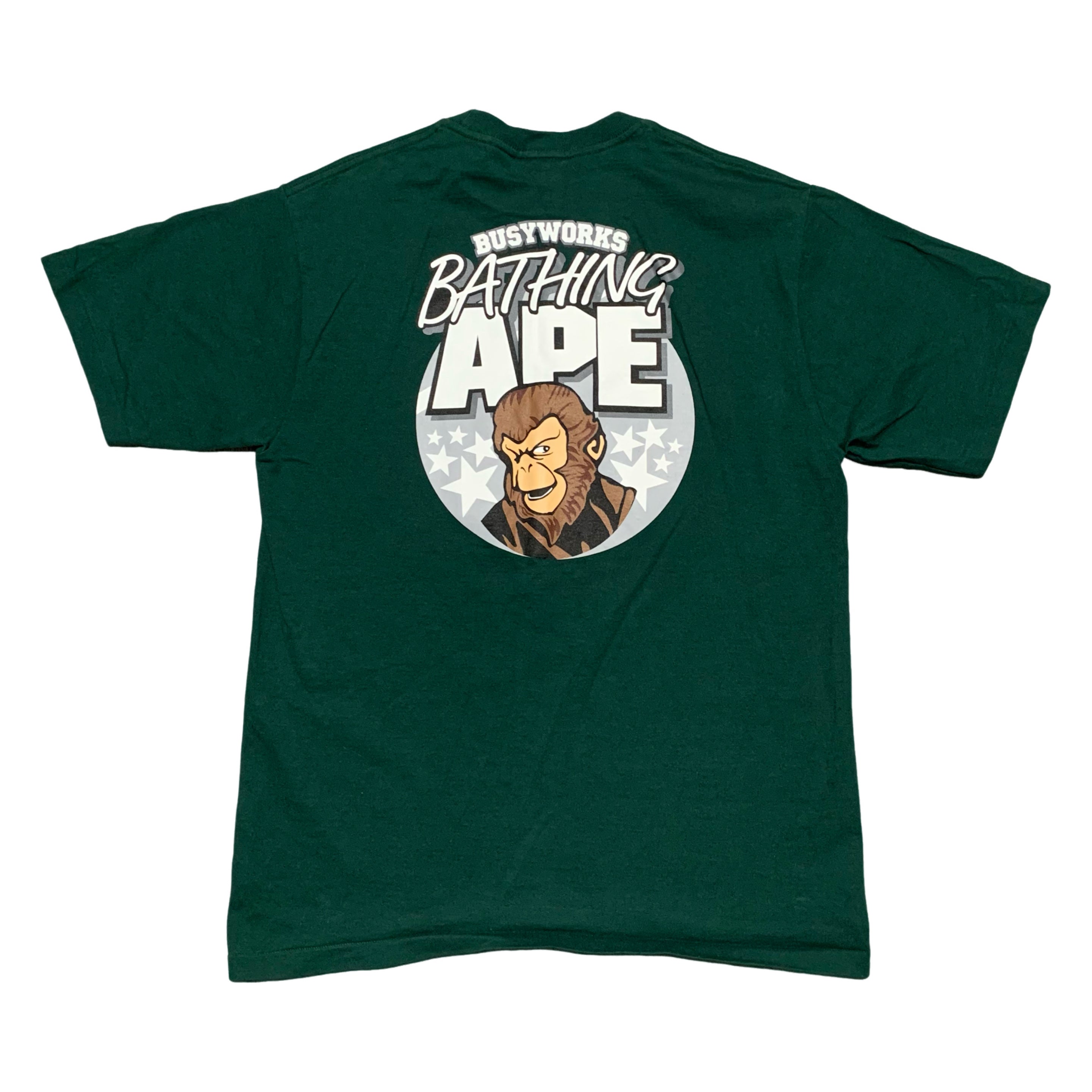Bape Medium Ape Graphic Green Tee Classic Collection A Bathing Ape