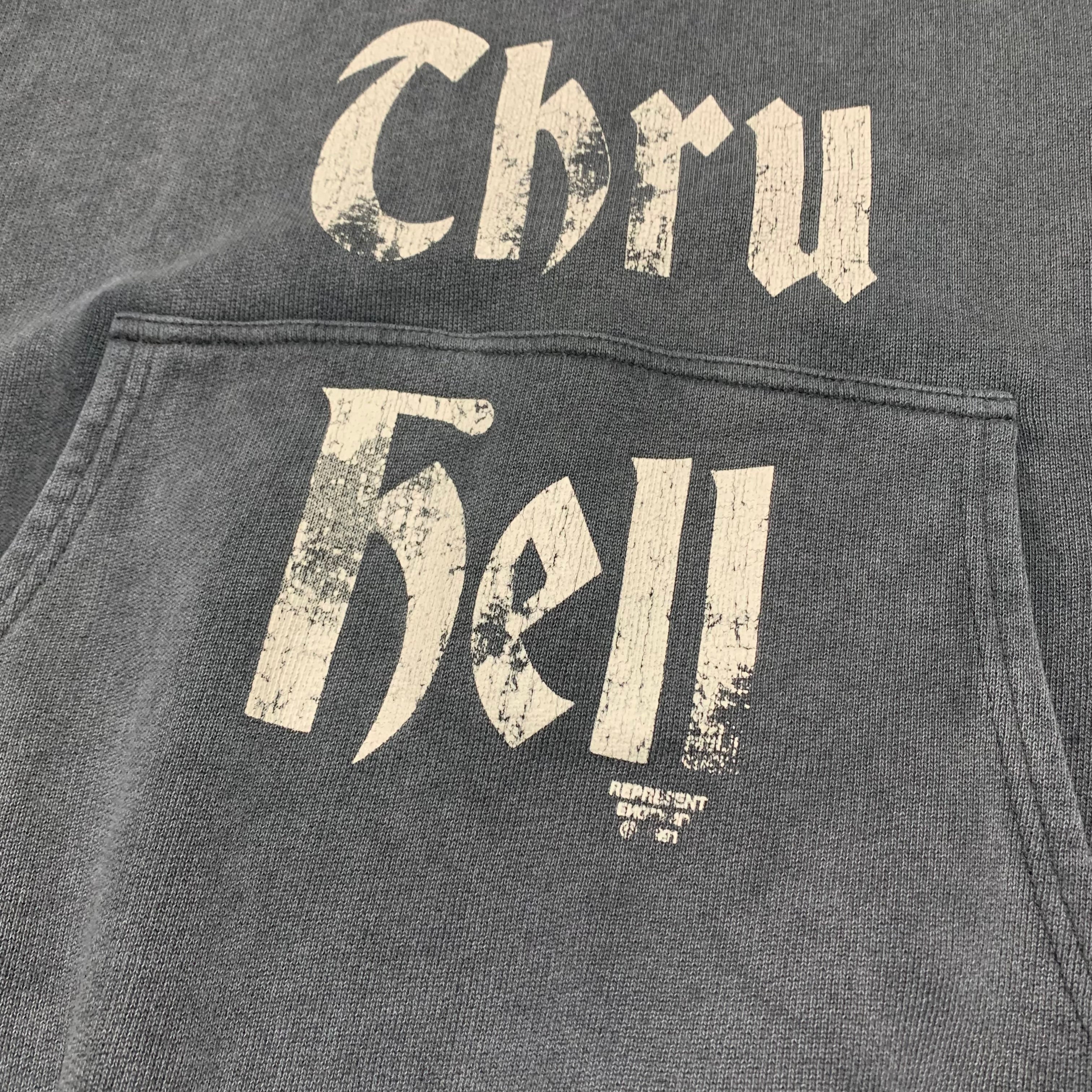 Represent Smal Ride Thru Hell Vintage Grey Hoodie Motor Spirit