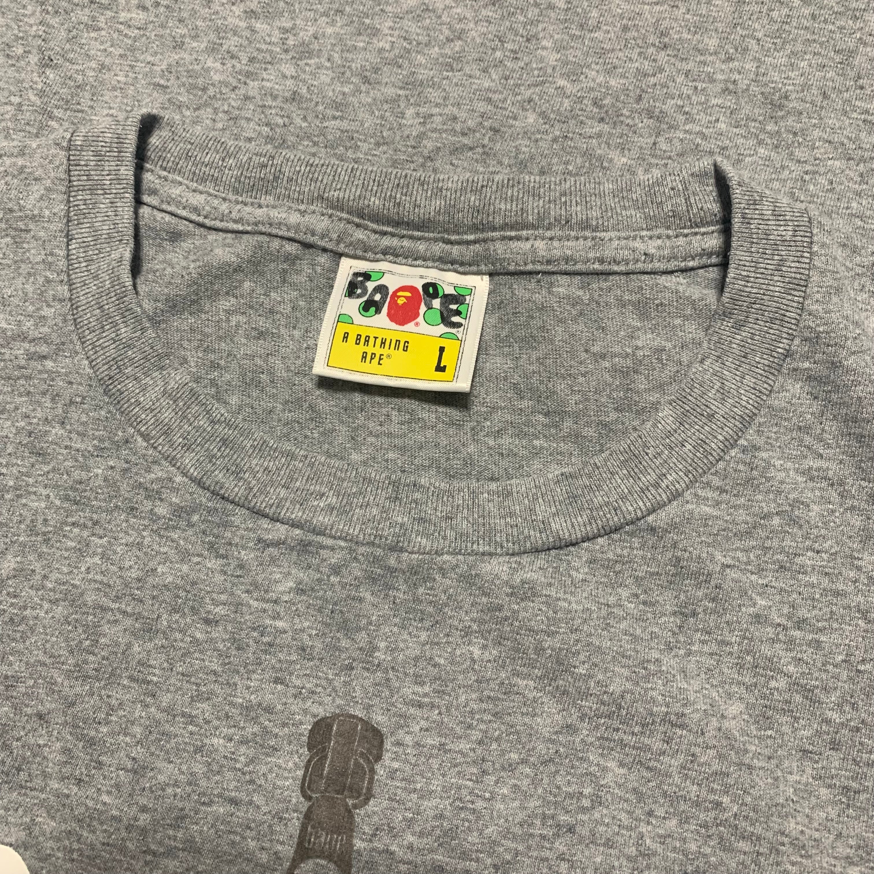 Bape Large Shark 1st Camo Grey Tee A Bathing Ape