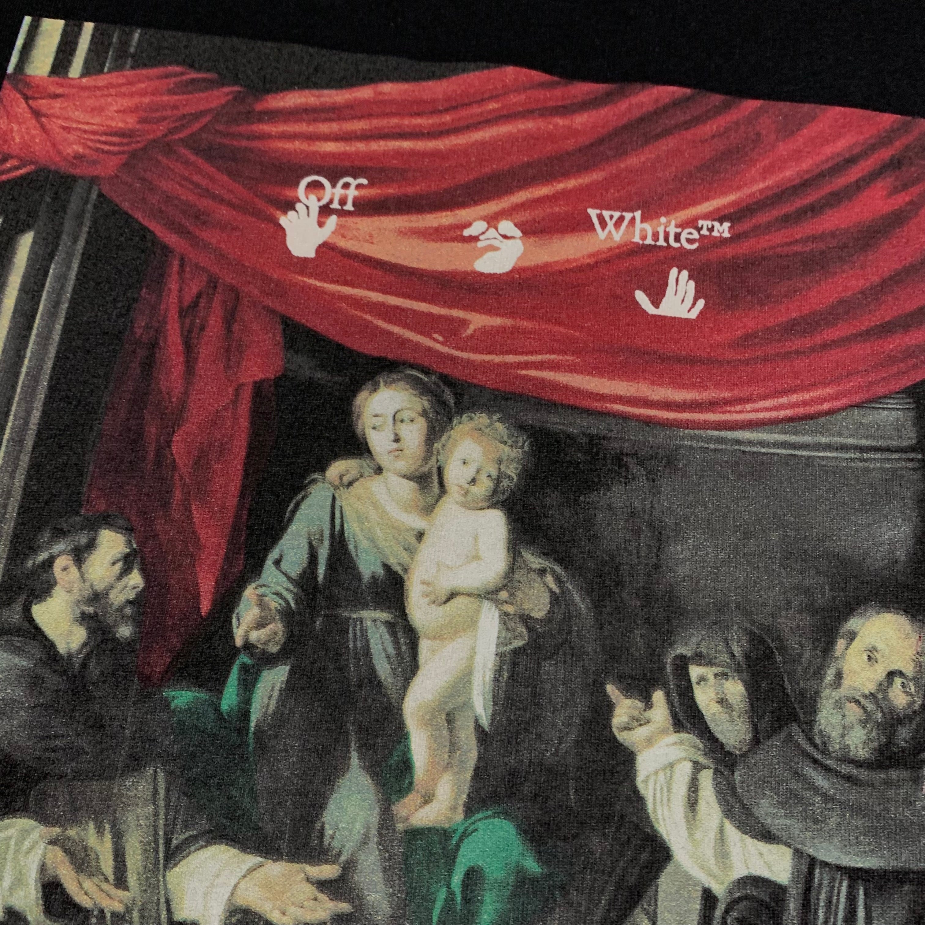Off White Large Caravaggio Arrows Black Tee Virgil Abloh