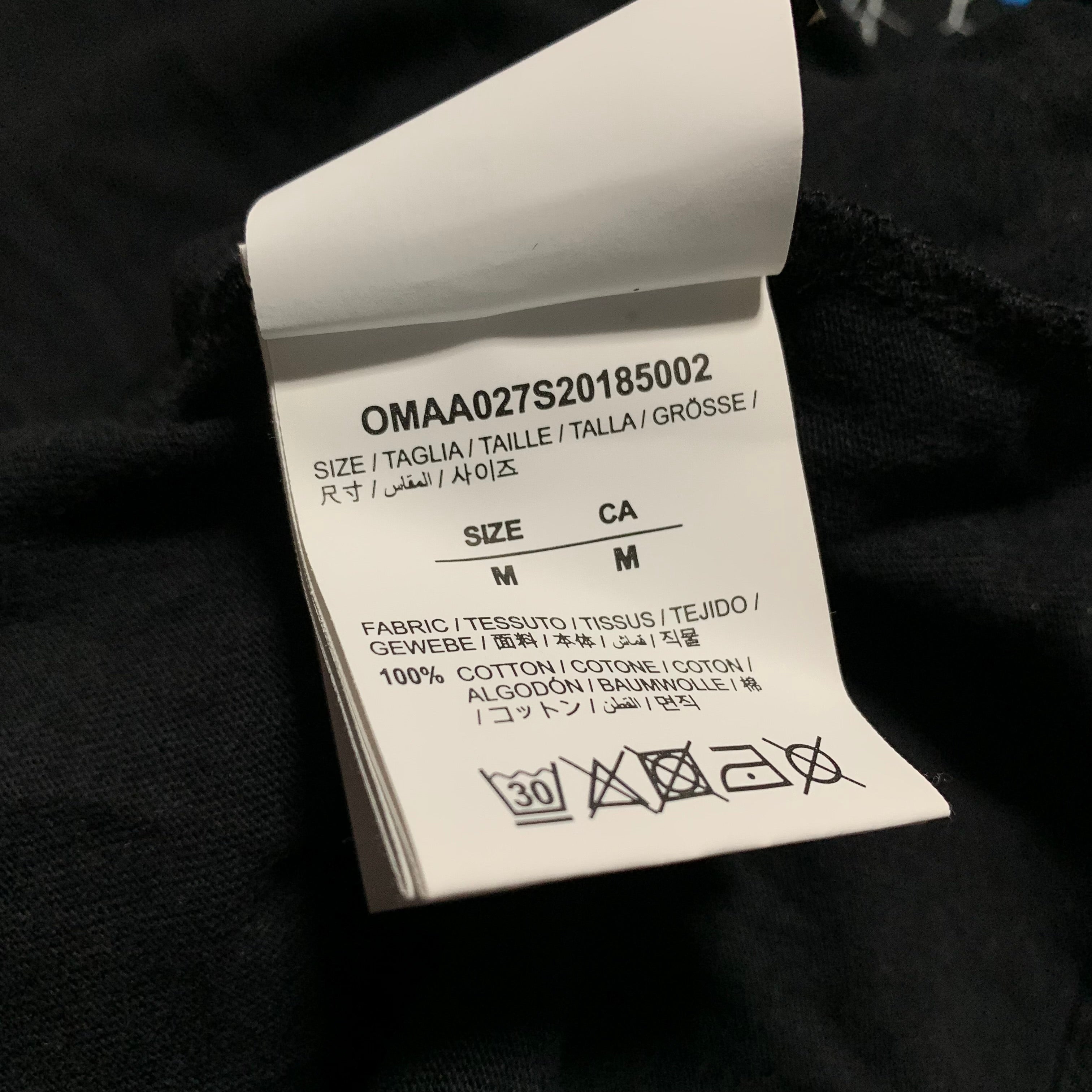 Off White Medium Fence Arrows Black Tee Virgil Abloh