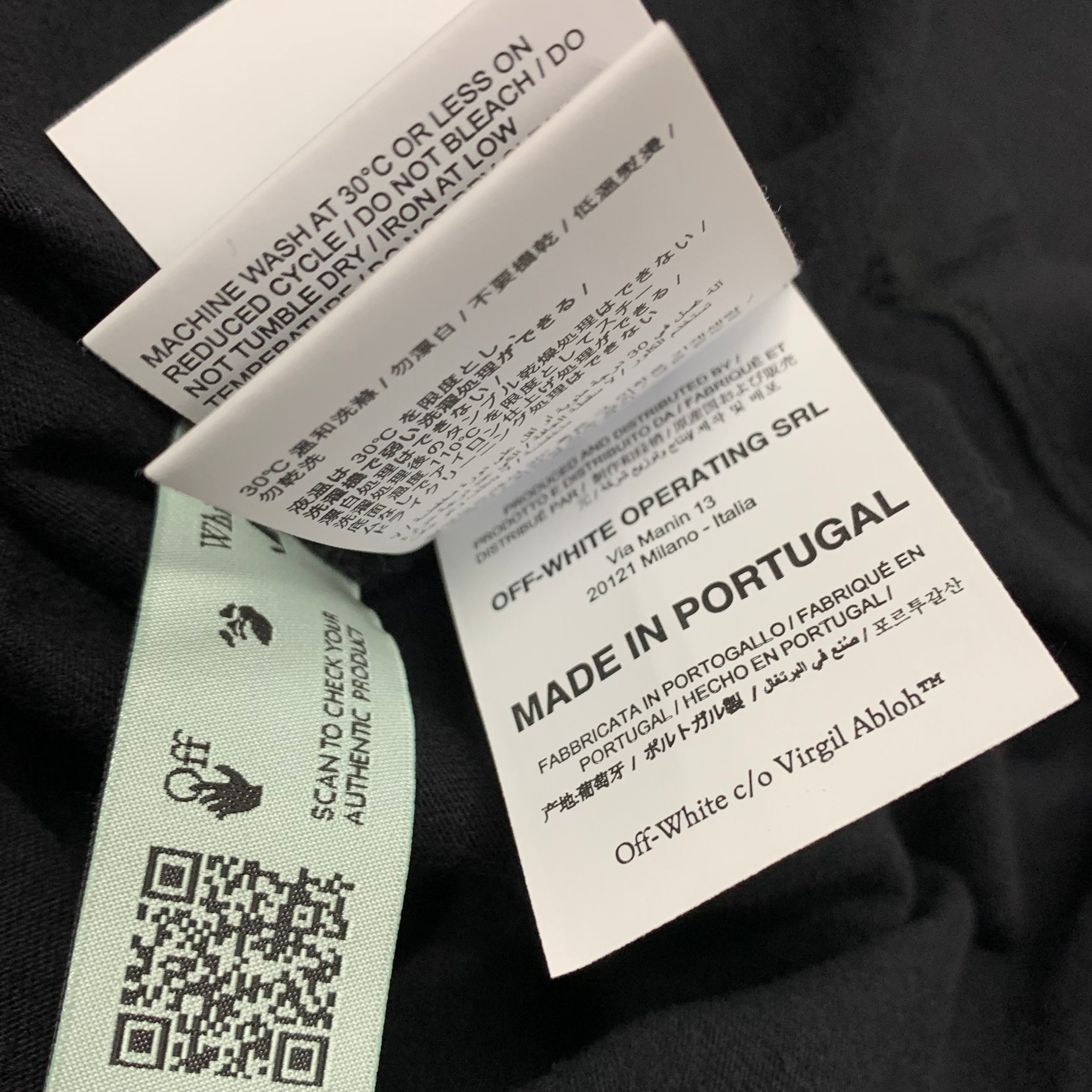 Off White Medium Hand Logo Black T-Shirt Virgil Abloh